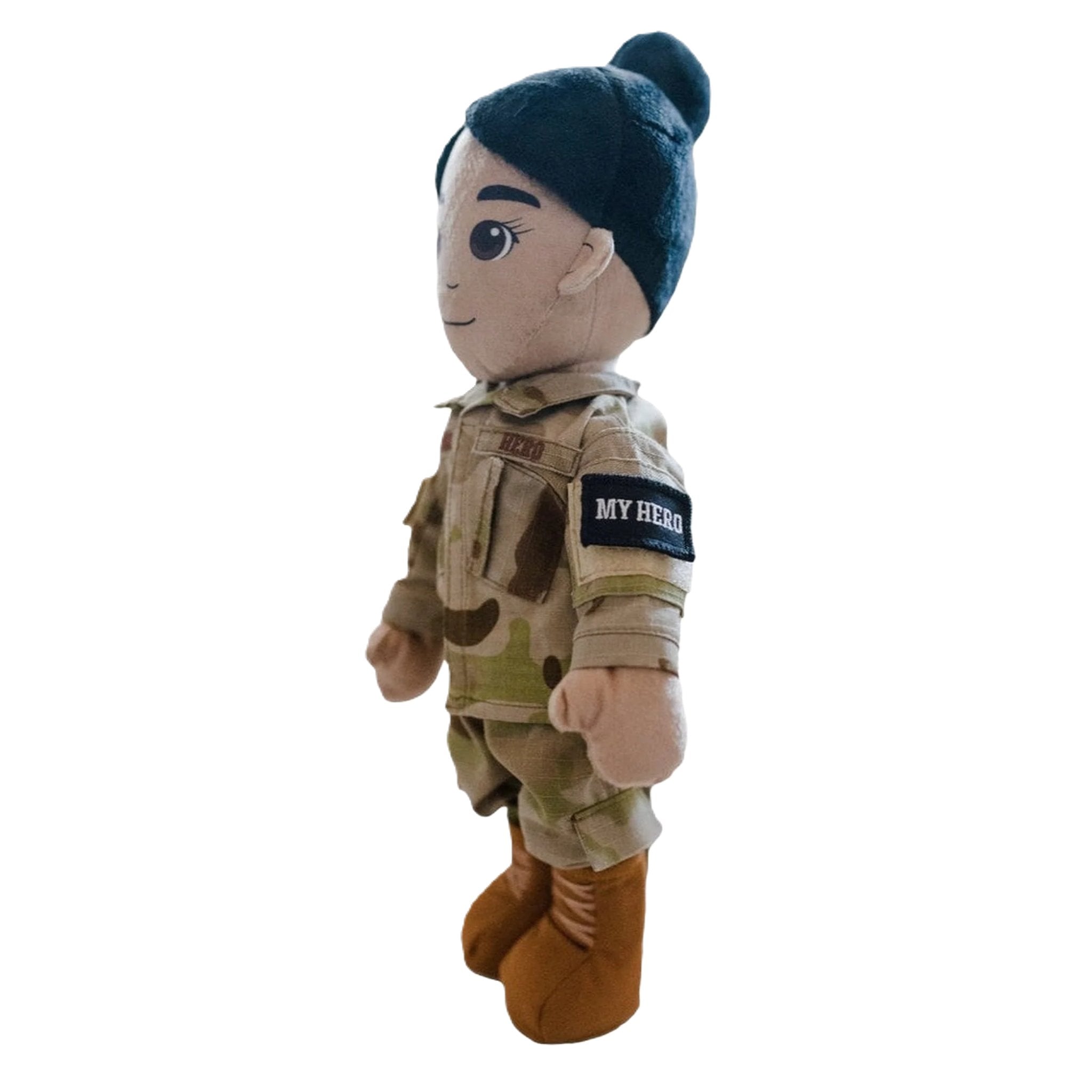 Air Force Mommy Doll in uniform with internal recorder – Custom hero doll for military kids during deployment and separation