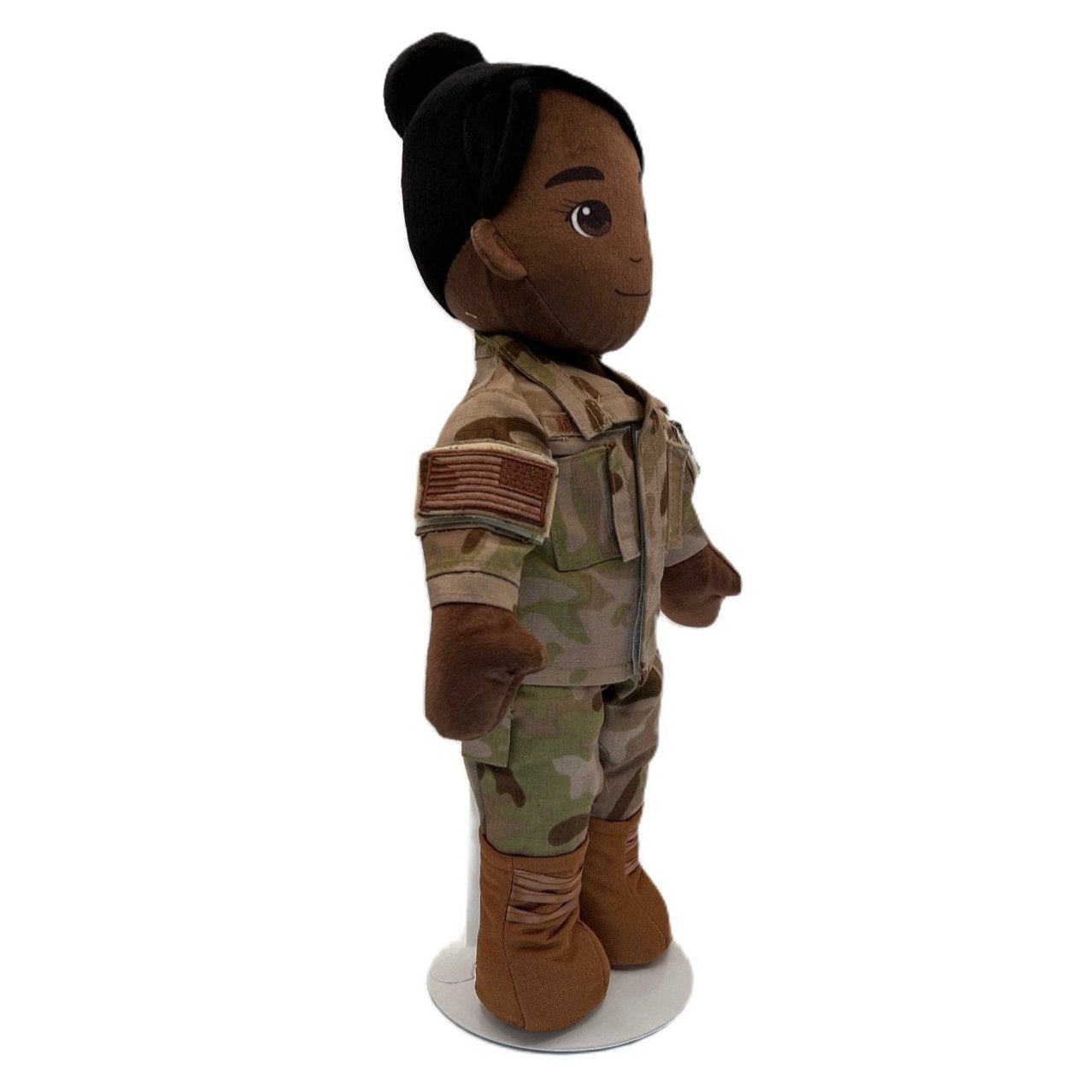 Air Force Mommy Doll in uniform with internal recorder – Custom hero doll for military kids during deployment and separation