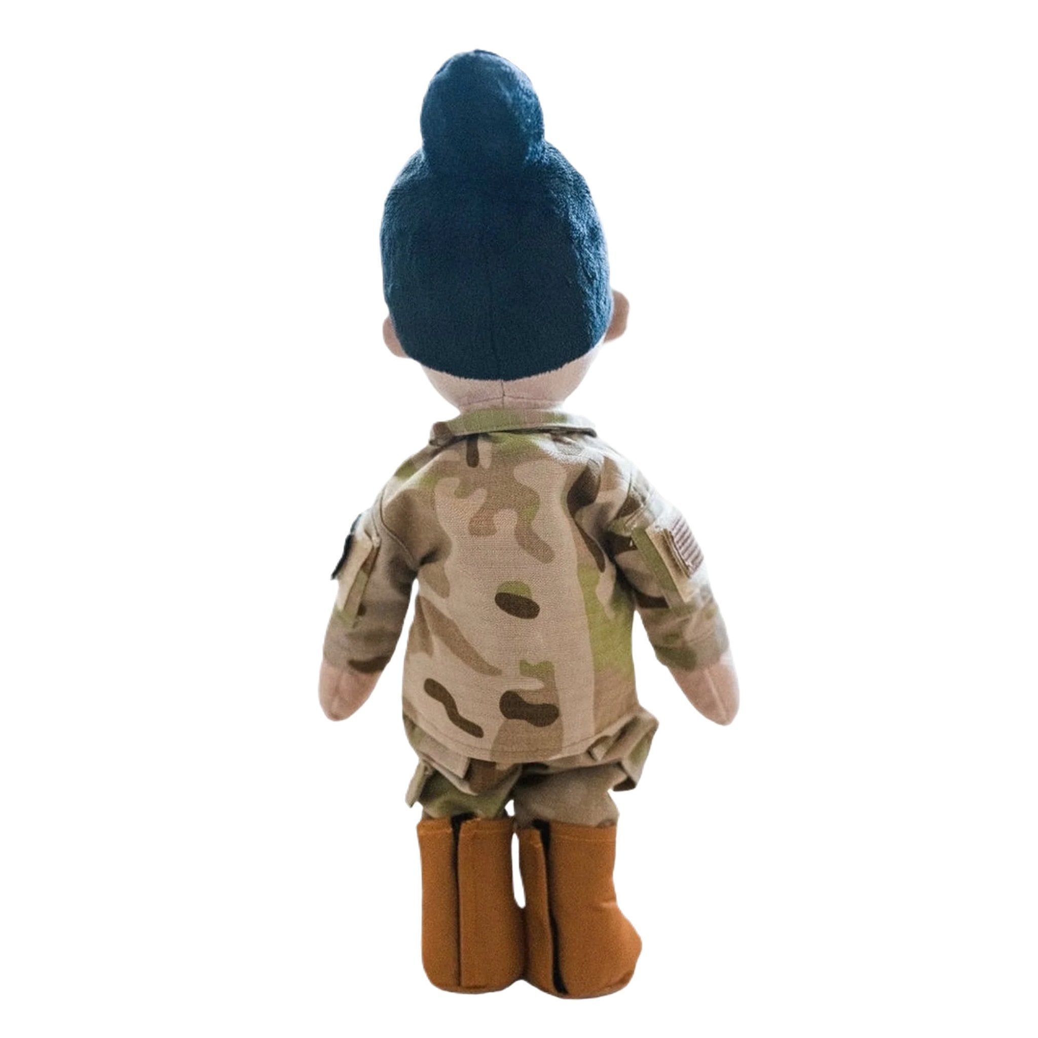 Air Force Mommy Doll in uniform with internal recorder – Custom hero doll for military kids during deployment and separation