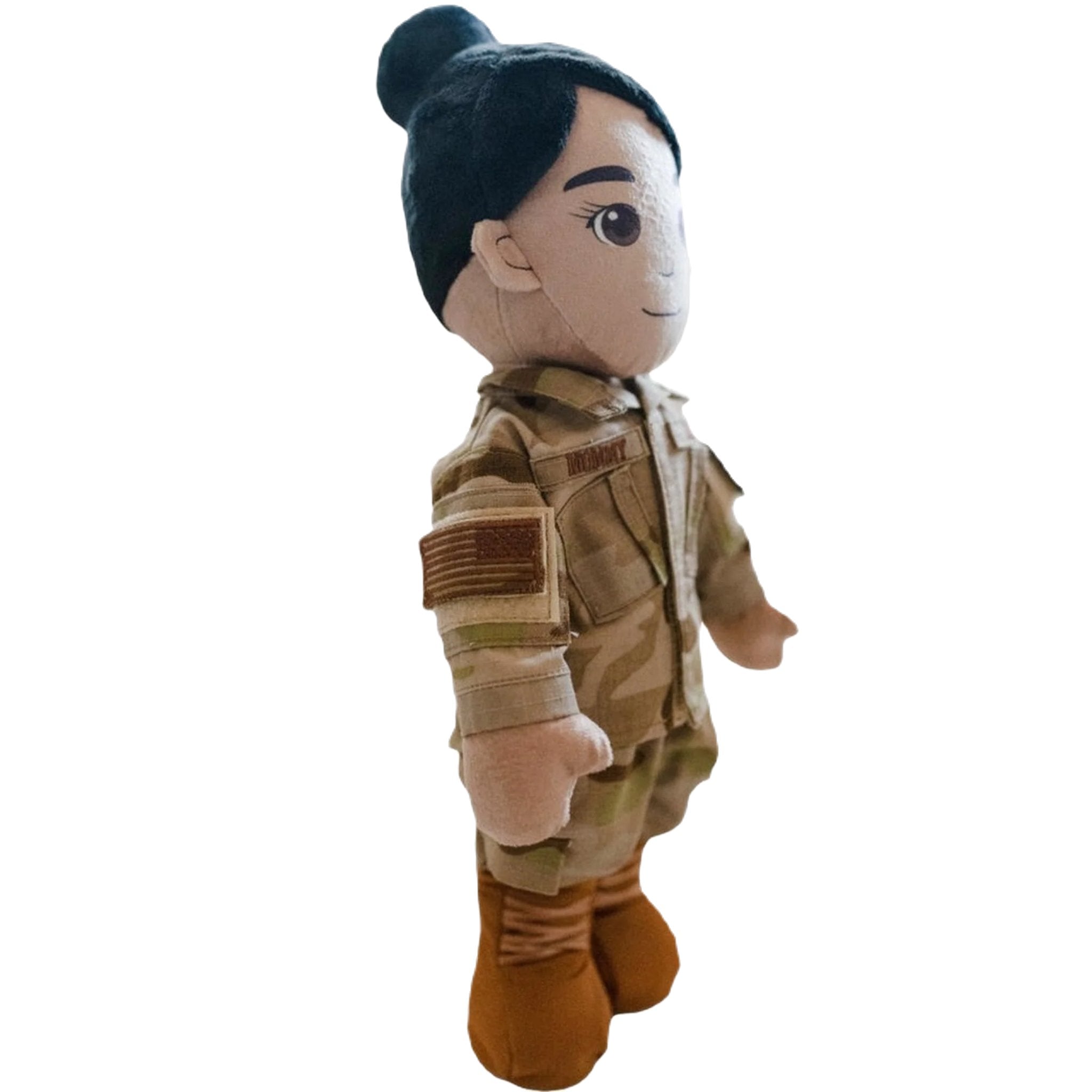 Air Force Mommy Doll in uniform with internal recorder – Custom hero doll for military kids during deployment and separation