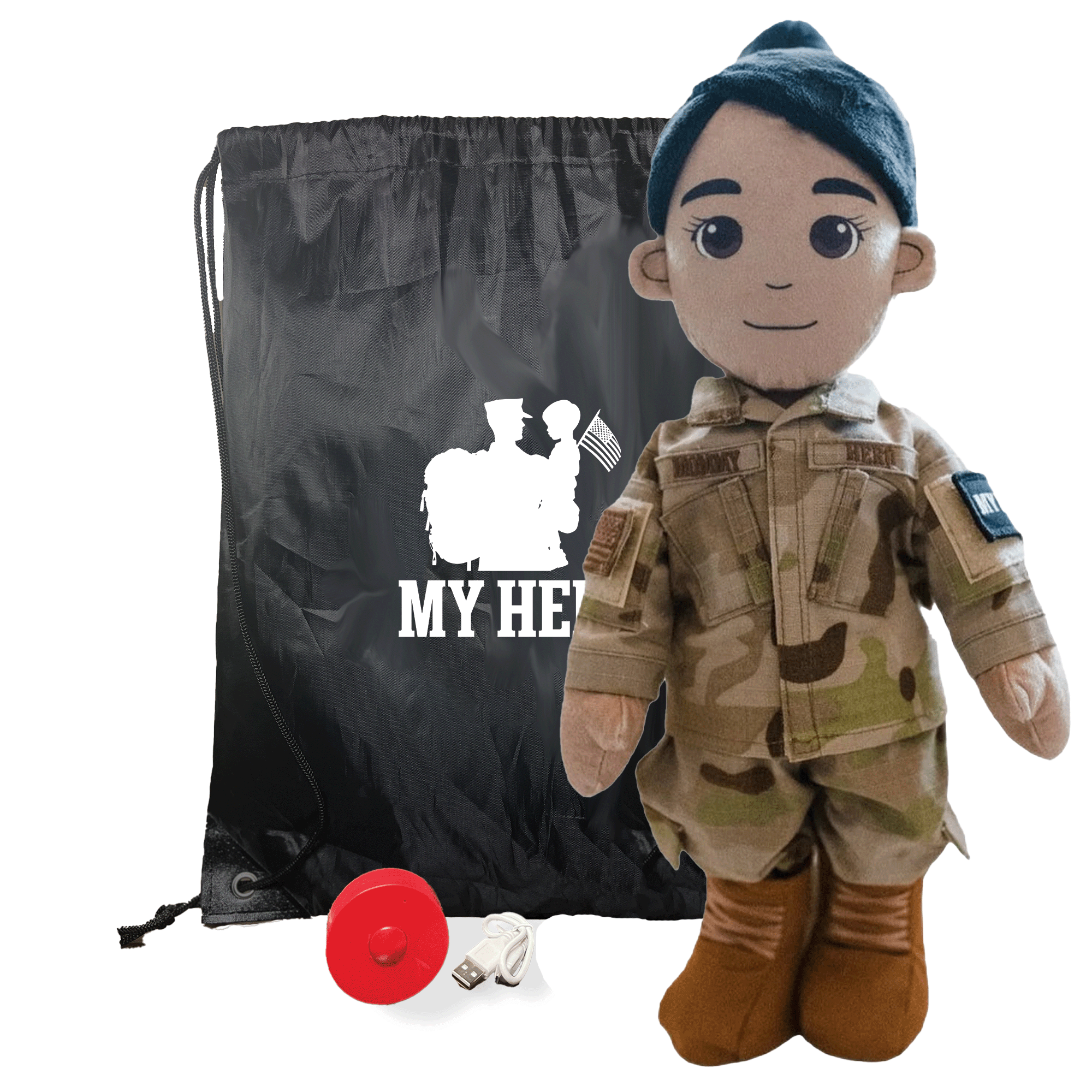 Customizable & Recordable My Hero Airman: Plush Air Force Mommy Doll - MY HERO