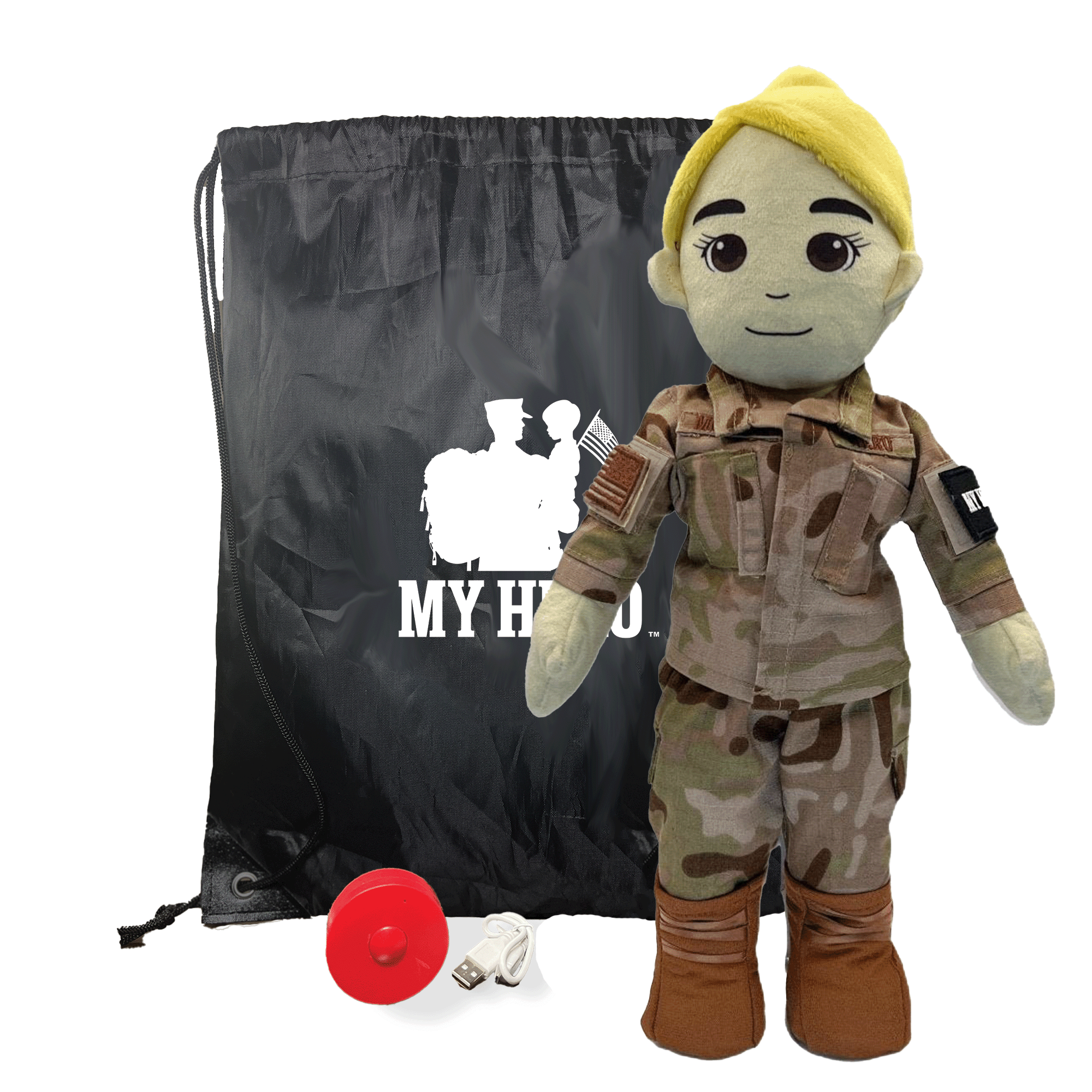 Customizable & Recordable My Hero Airman: Plush Air Force Mommy Doll - MY HERO