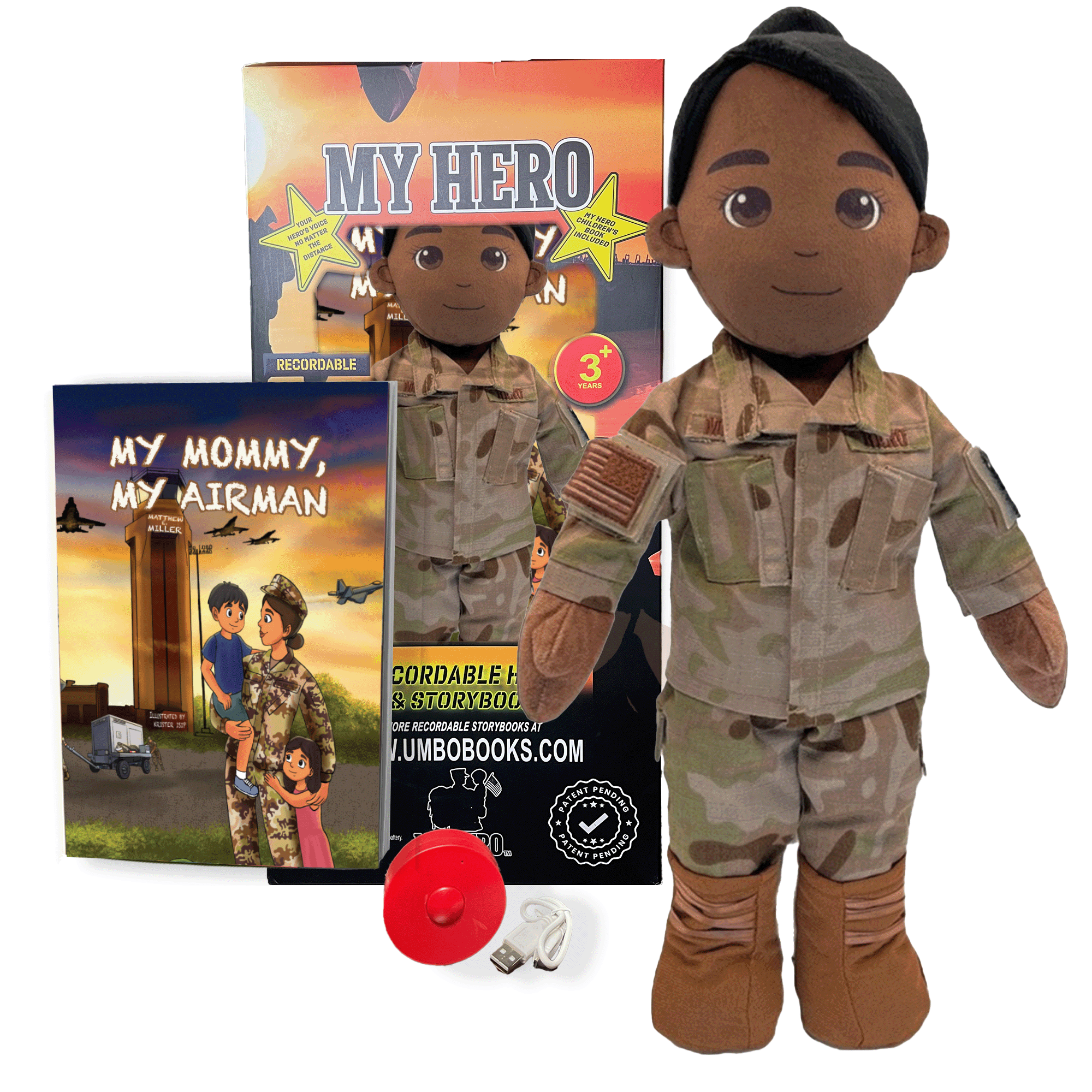 Customizable & Recordable My Hero Airman: Plush Air Force Mommy Doll - MY HERO