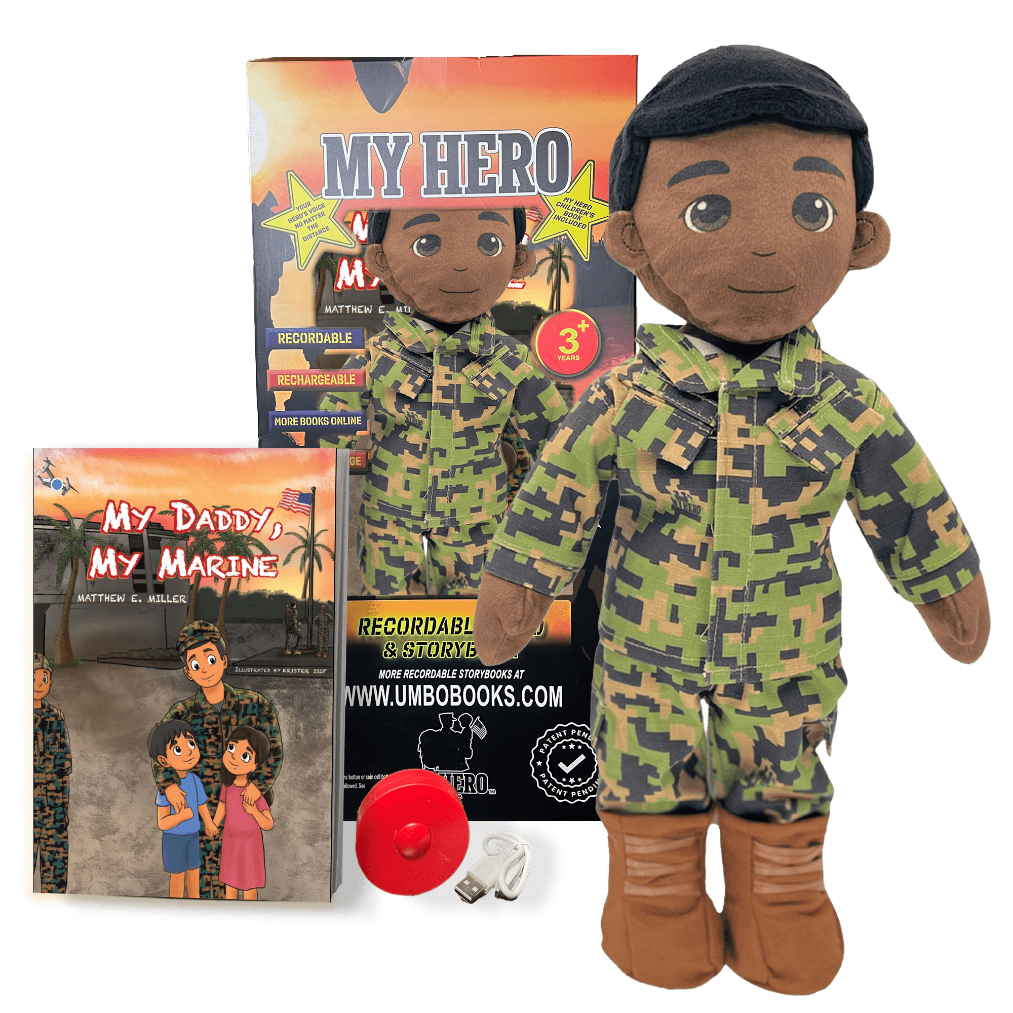 Customizable & Recordable My Hero Marine: Plush Marine Daddy Doll - MY HERO