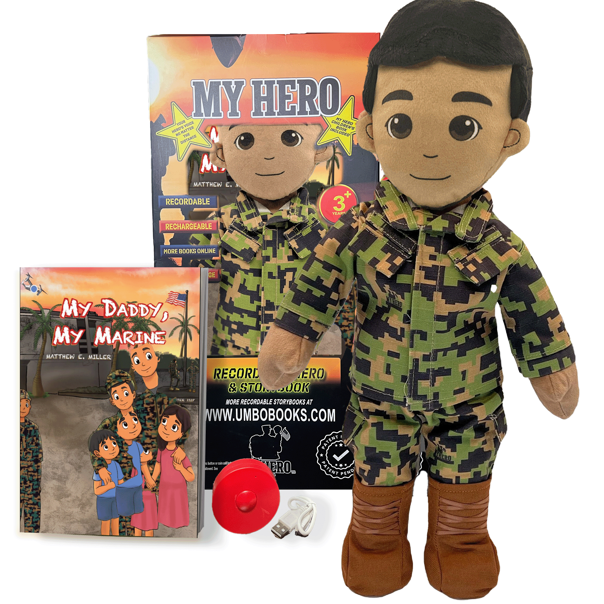 Customizable & Recordable My Hero Marine: Plush Marine Daddy Doll - MY HERO