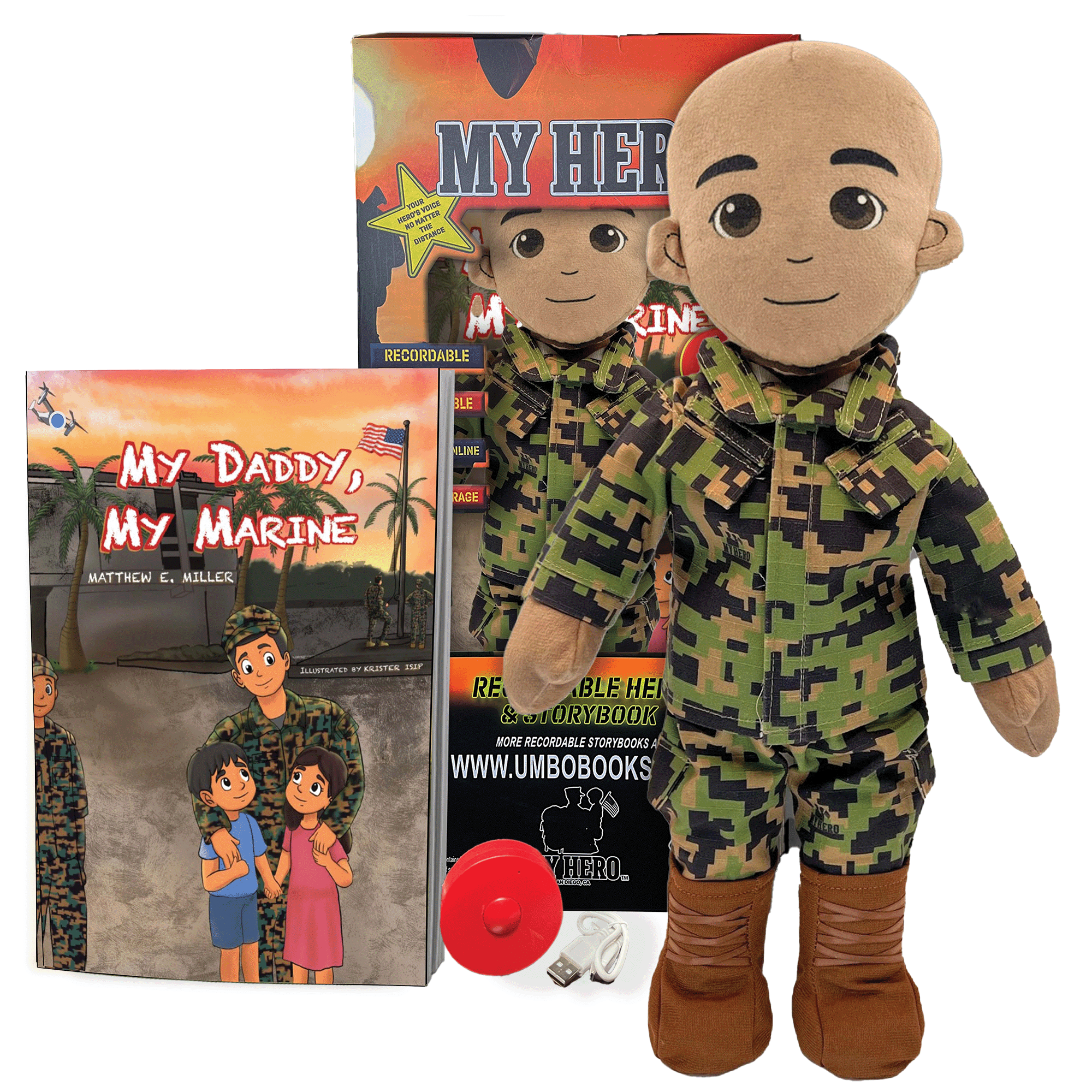 Customizable & Recordable My Hero Marine: Plush Marine Daddy Doll - MY HERO