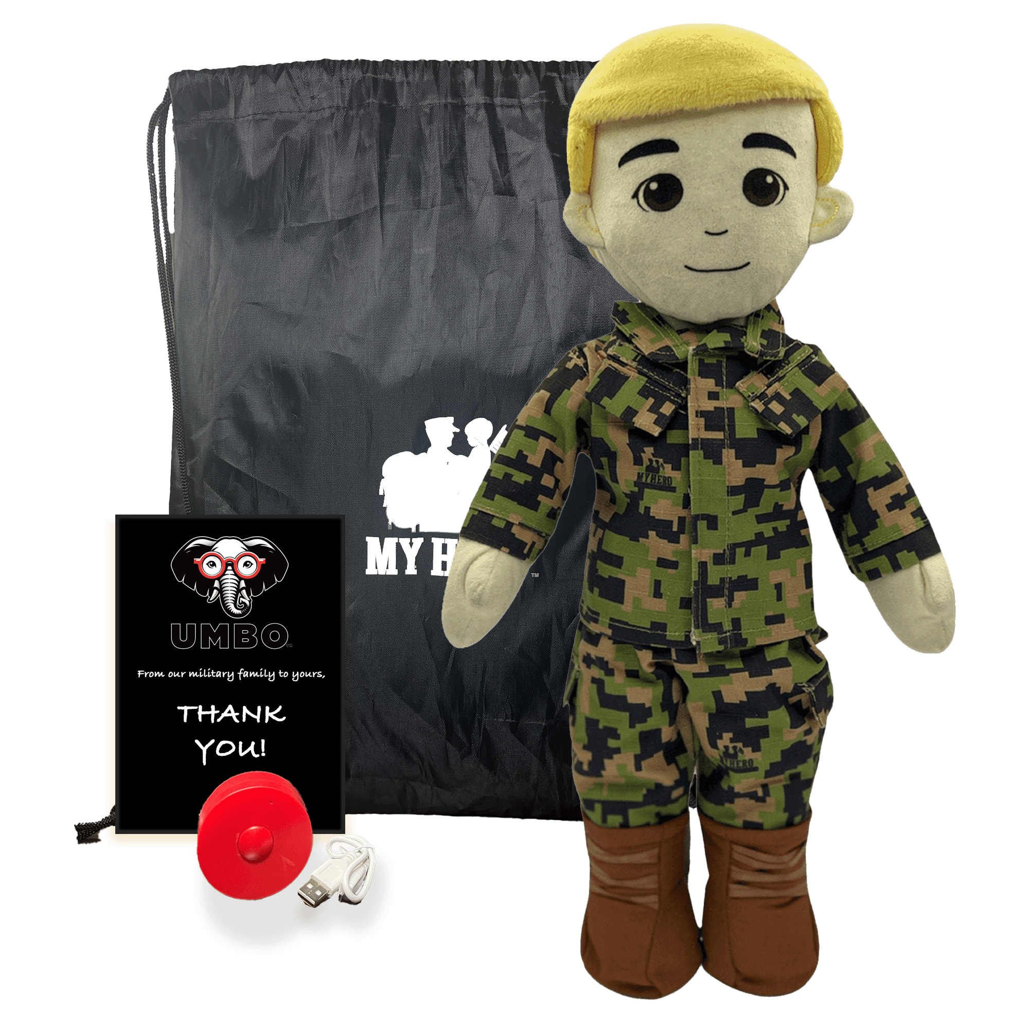 Customizable & Recordable My Hero Marine: Plush Marine Daddy Doll - MY HERO