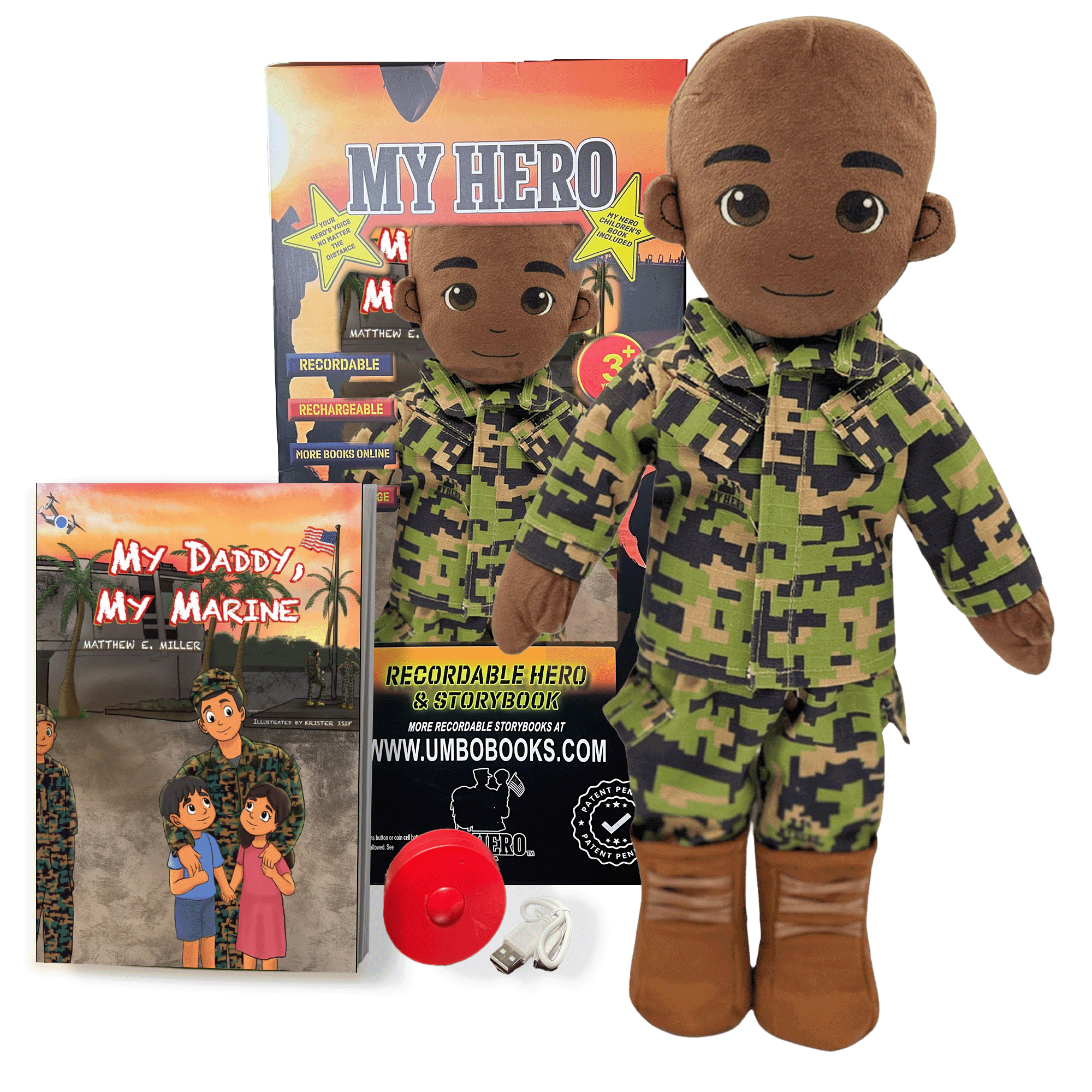 Customizable & Recordable My Hero Marine: Plush Marine Daddy Doll - MY HERO