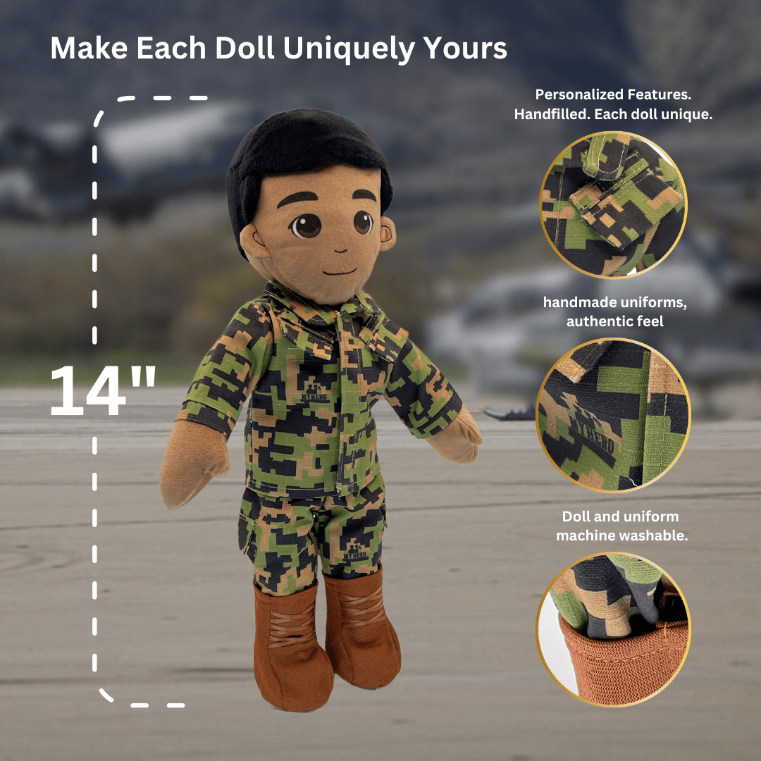 Customizable & Recordable My Hero Marine: Plush Marine Daddy Doll - MY HERO