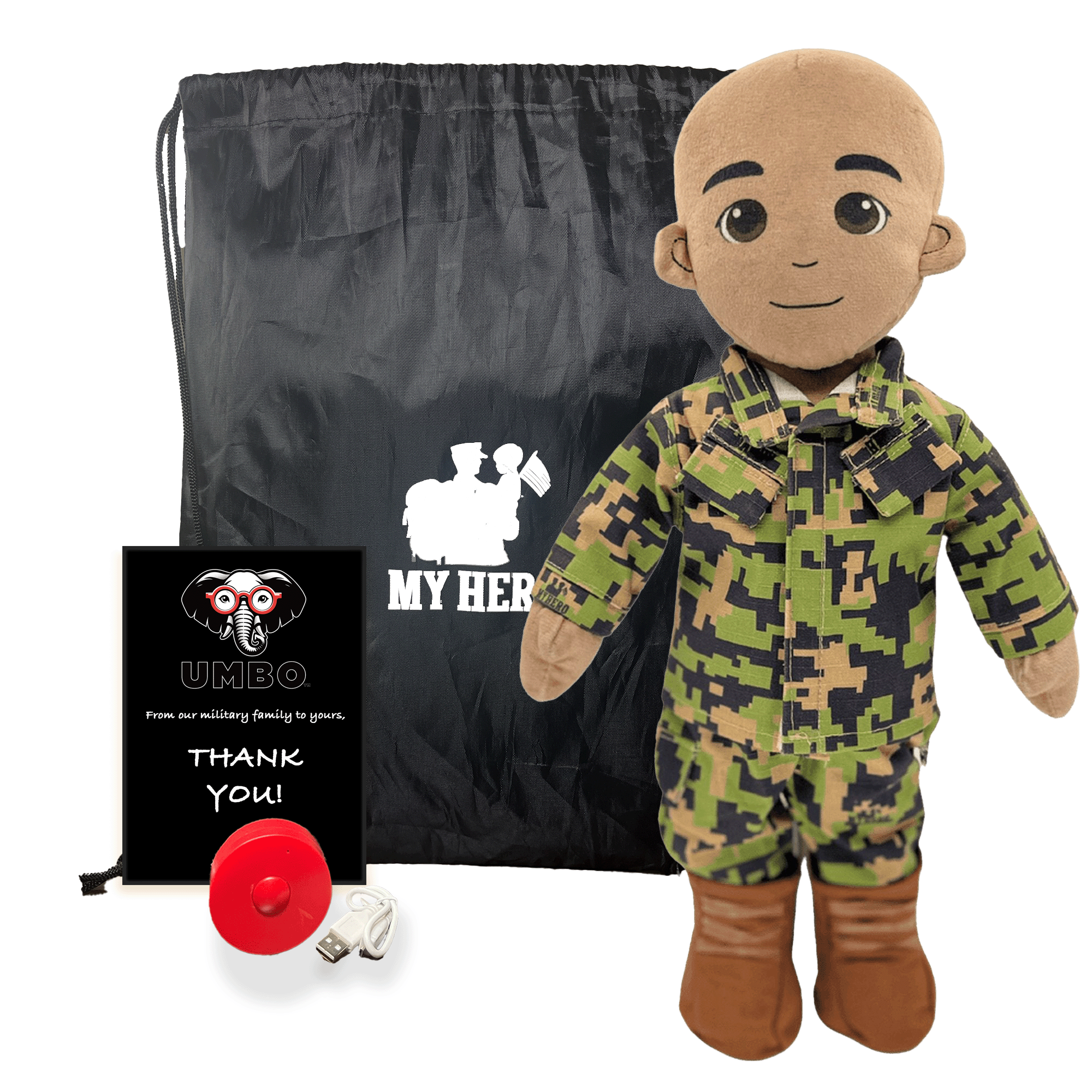 Customizable & Recordable My Hero Marine: Plush Marine Daddy Doll - MY HERO