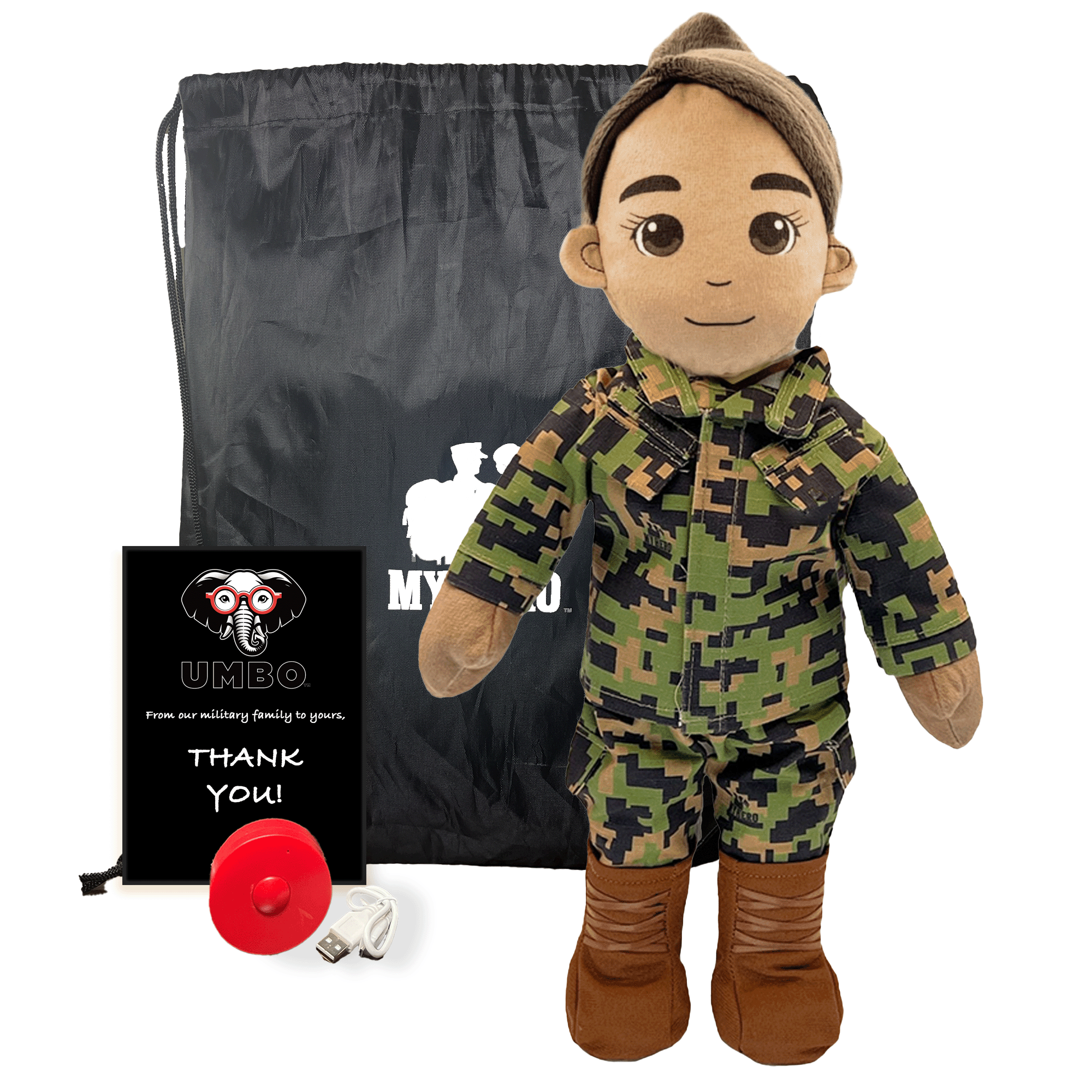 Customizable & Recordable My Hero Marine: Plush Marine Mommy Doll - MY HERO