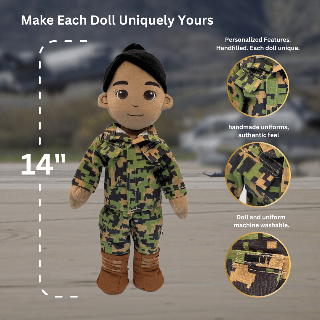 Customizable & Recordable My Hero Marine: Plush Marine Mommy Doll - MY HERO