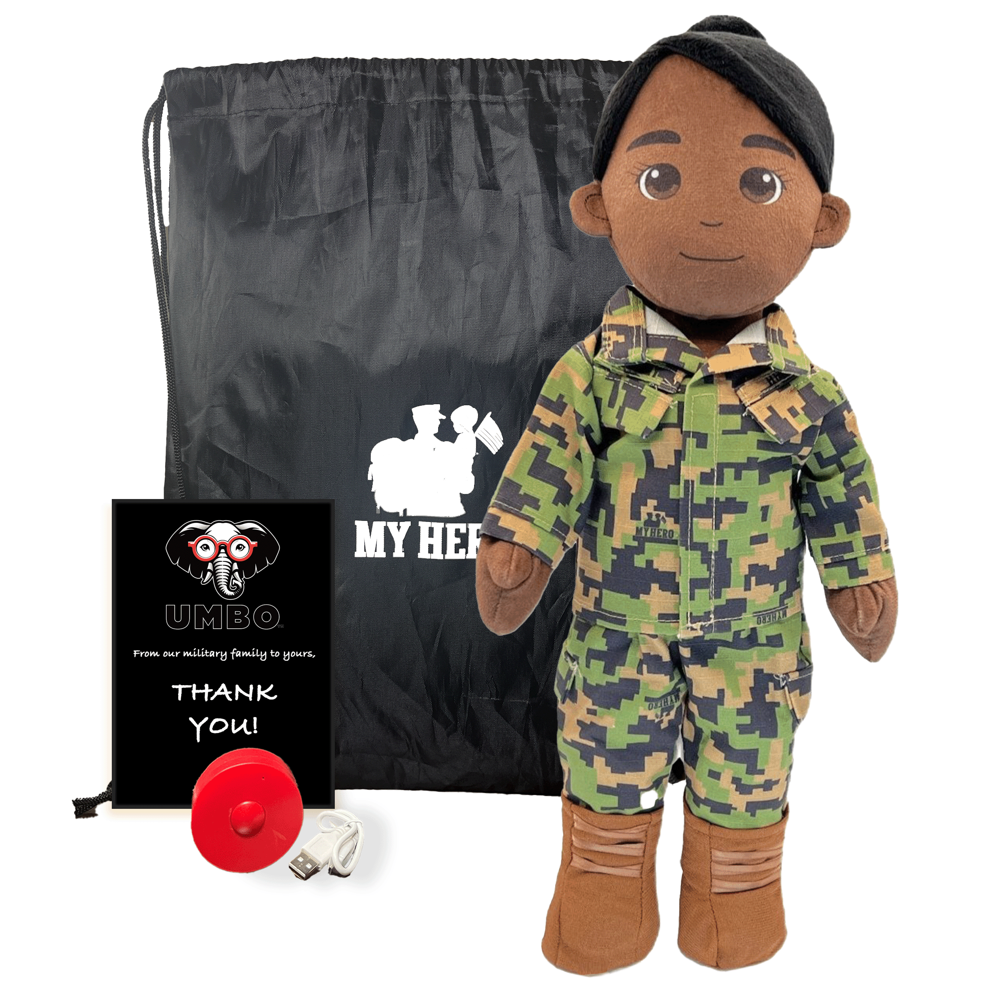 Customizable & Recordable My Hero Marine: Plush Marine Mommy Doll - MY HERO