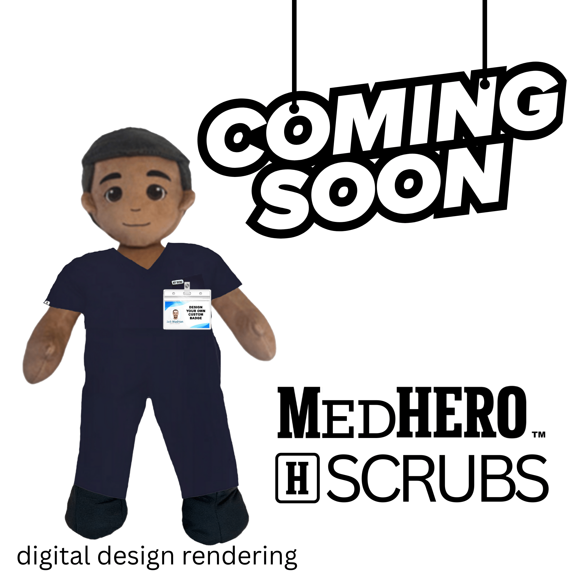 Customizable & Recordable My Hero: My MedHero Comfort Doll in Scrubs - MY HERO