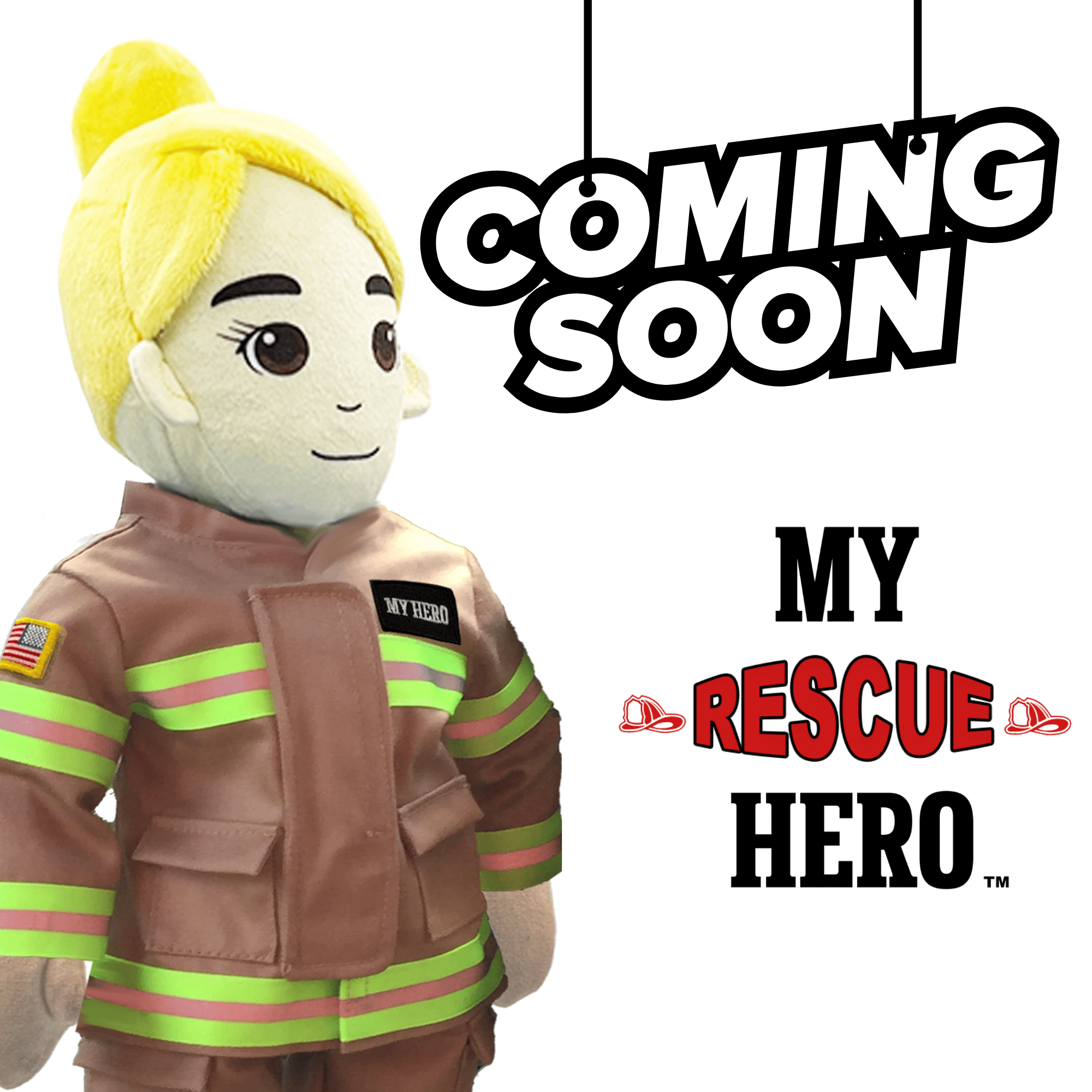 Customizable & Recordable My Hero: My RESCUE HERO Comfort Doll in Turn0ut Gear - MY HERO