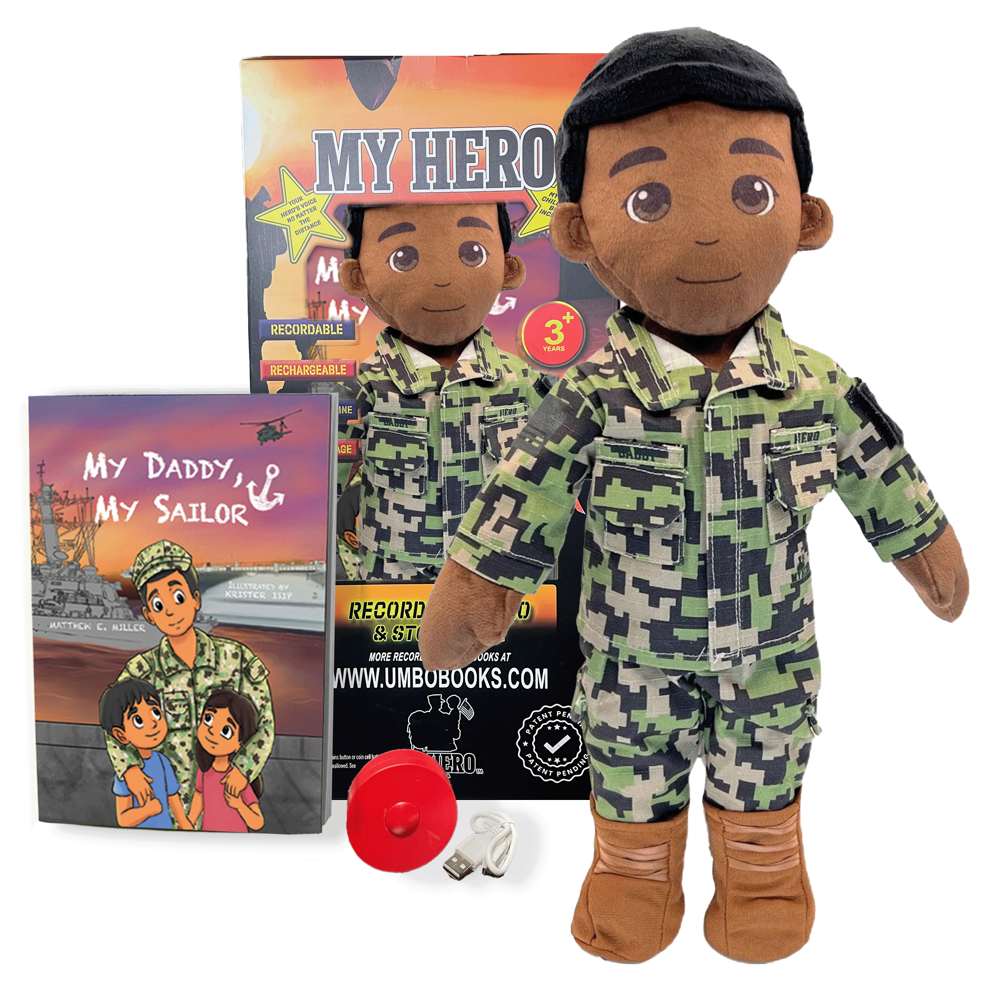 Customizable & Recordable My Hero Sailor: Navy Plush Daddy Doll - MY HERO