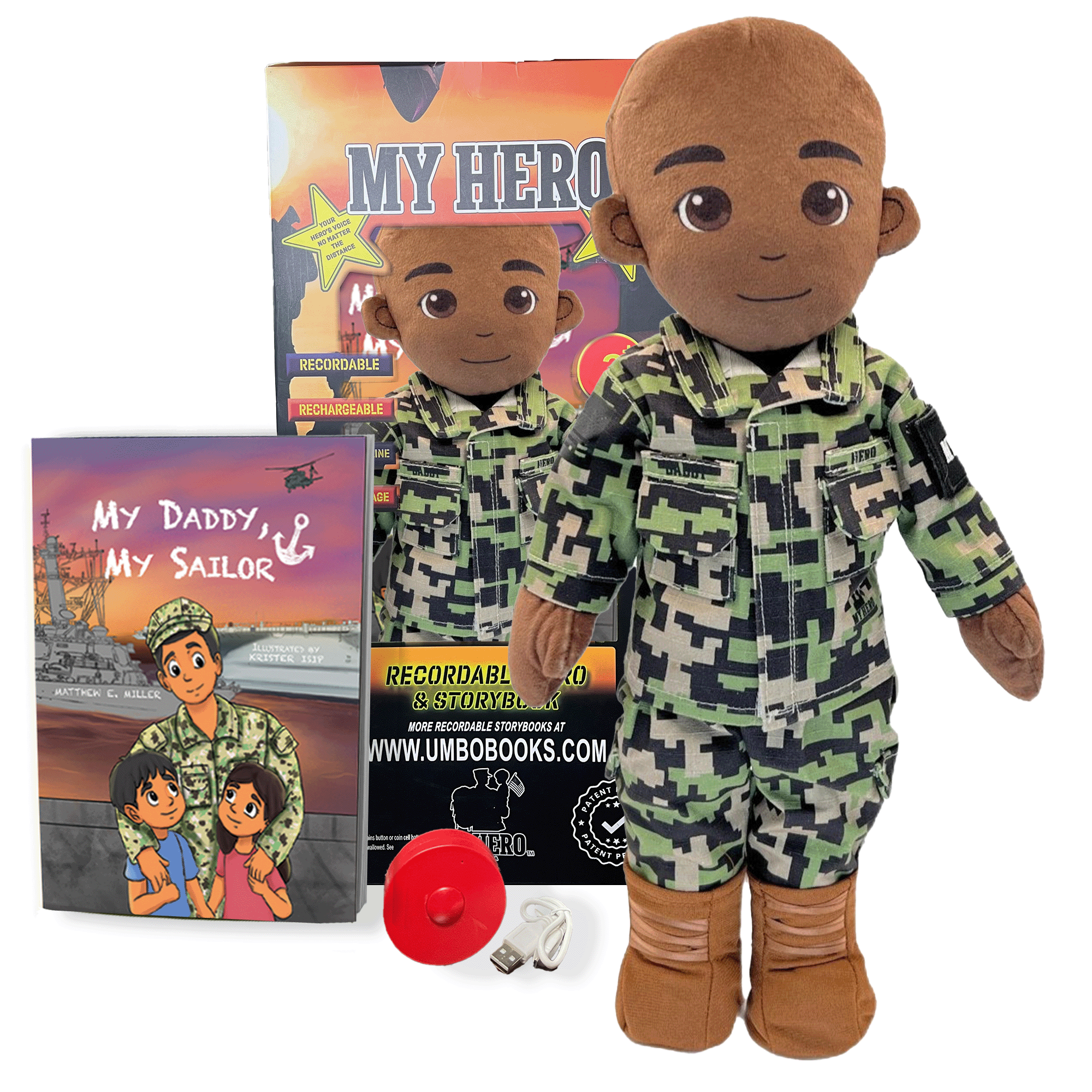 Customizable & Recordable My Hero Sailor: Navy Plush Daddy Doll - MY HERO