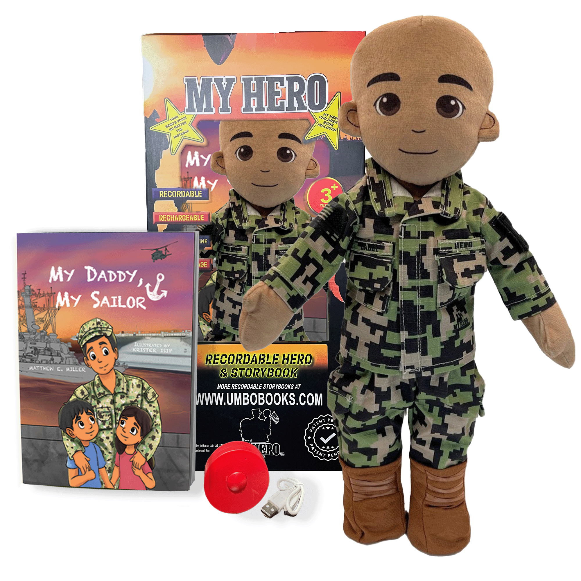 Customizable & Recordable My Hero Sailor: Navy Plush Daddy Doll - MY HERO