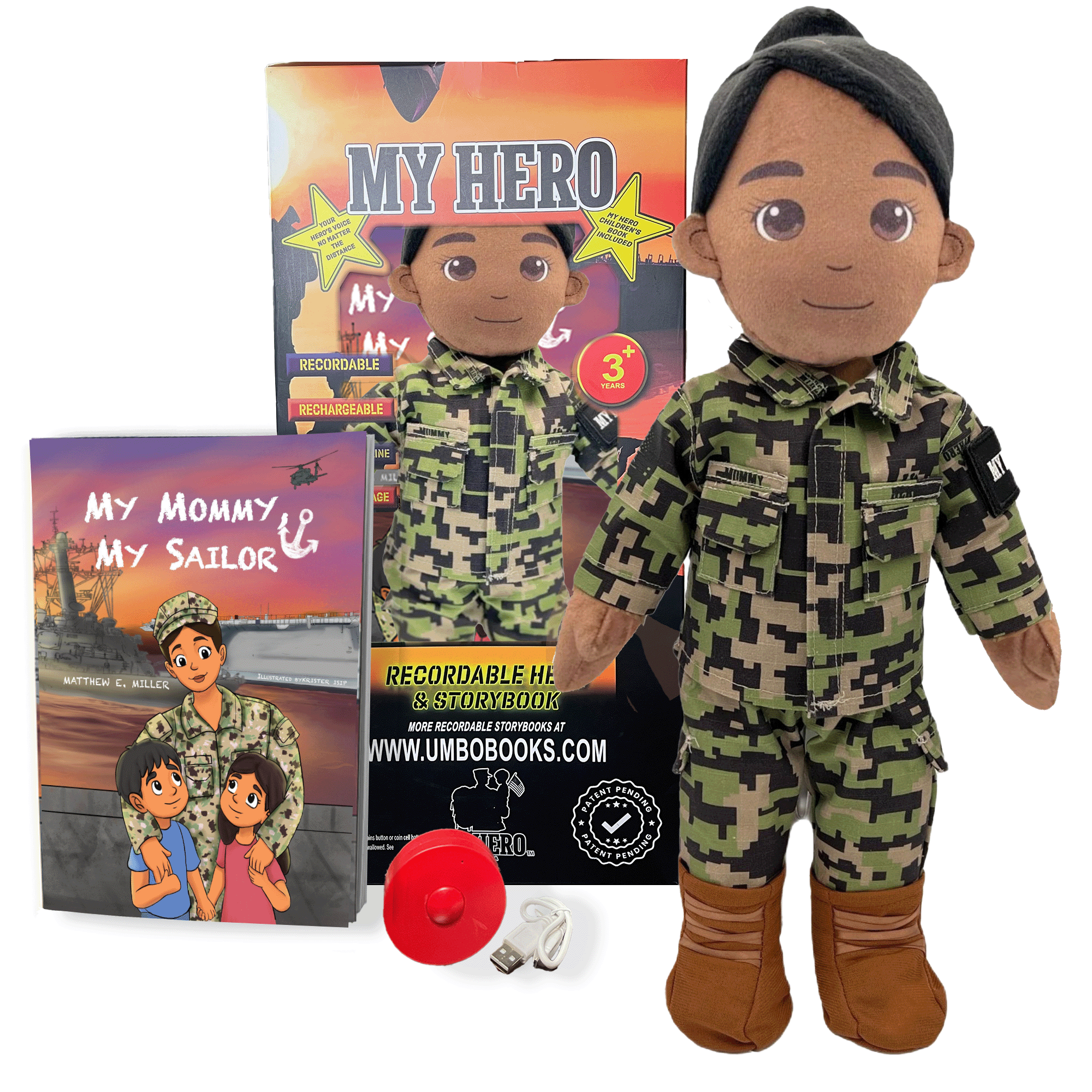 Customizable & Recordable My Hero Sailor: Navy Plush Mommy Doll - MY HERO