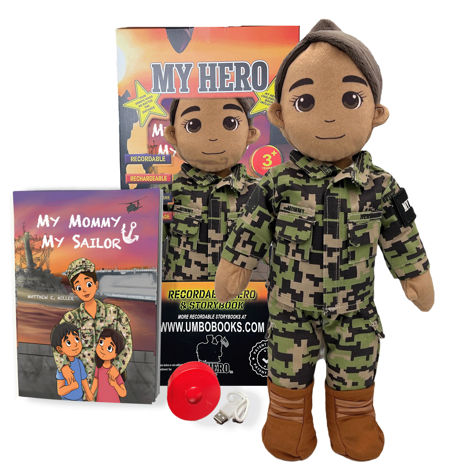 Customizable & Recordable My Hero Sailor: Navy Plush Mommy Doll - MY HERO