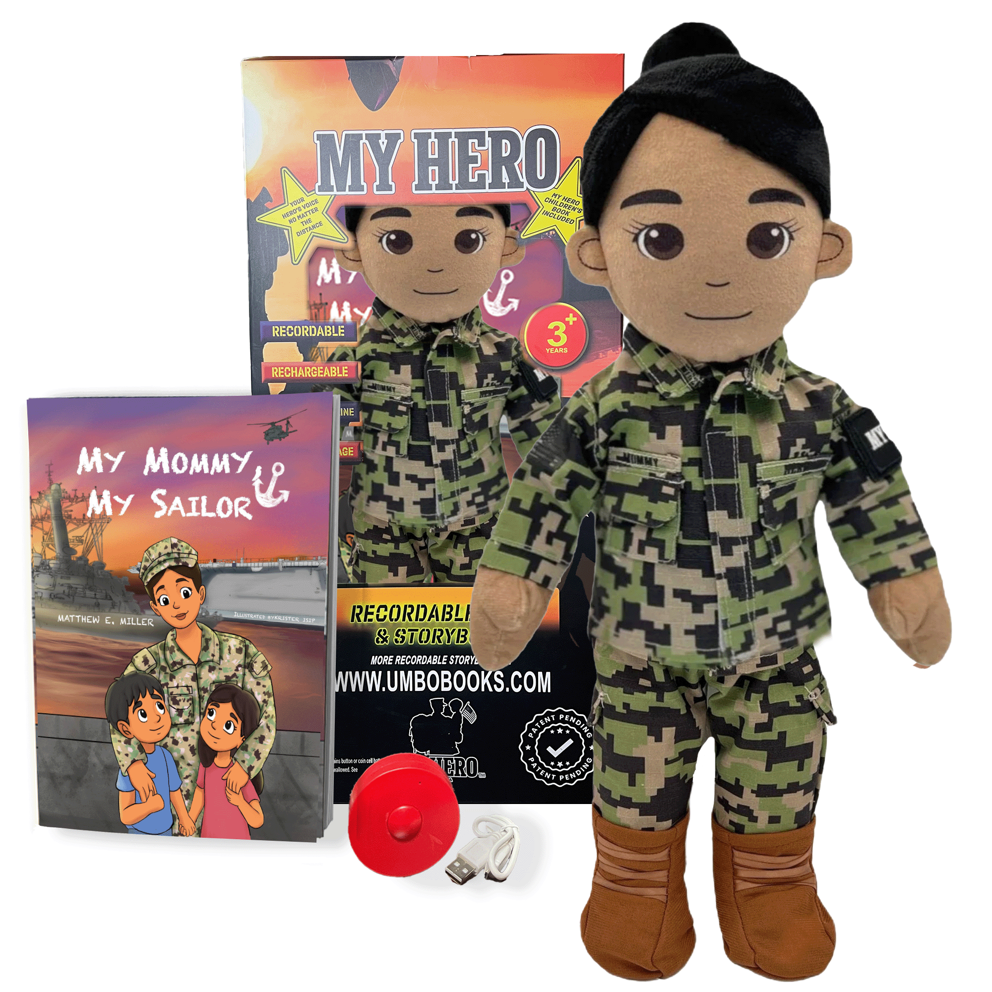 Customizable & Recordable My Hero Sailor: Navy Plush Mommy Doll - MY HERO