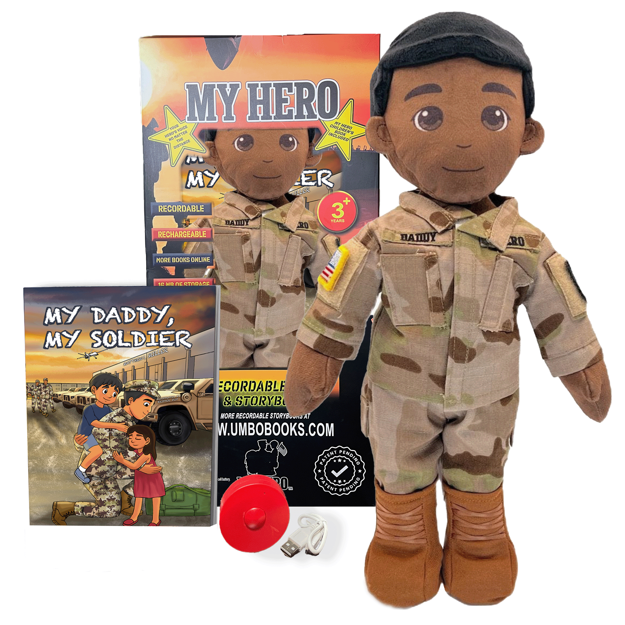 Customizable & Recordable My Hero Soldier: Plush Army Daddy Doll - MY HERO