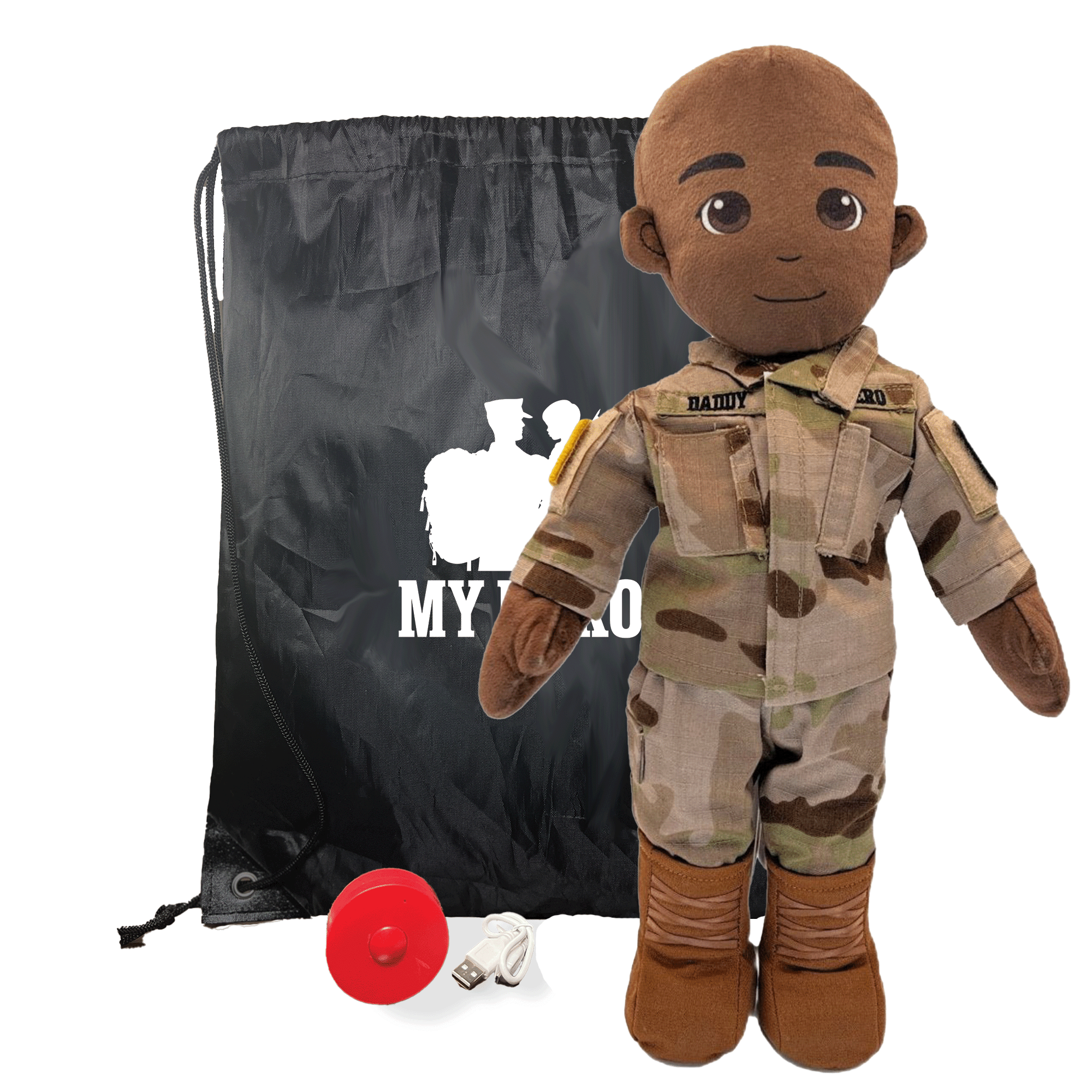 Customizable & Recordable My Hero Soldier: Plush Army Daddy Doll - MY HERO