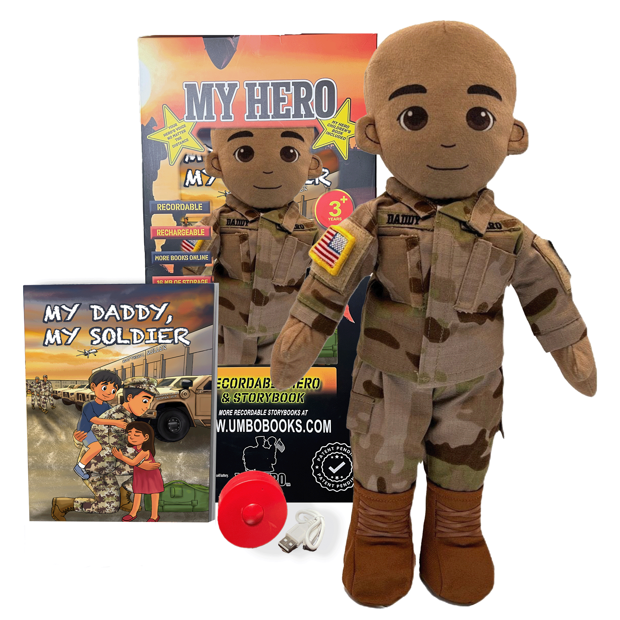 Customizable & Recordable My Hero Soldier: Plush Army Daddy Doll - MY HERO