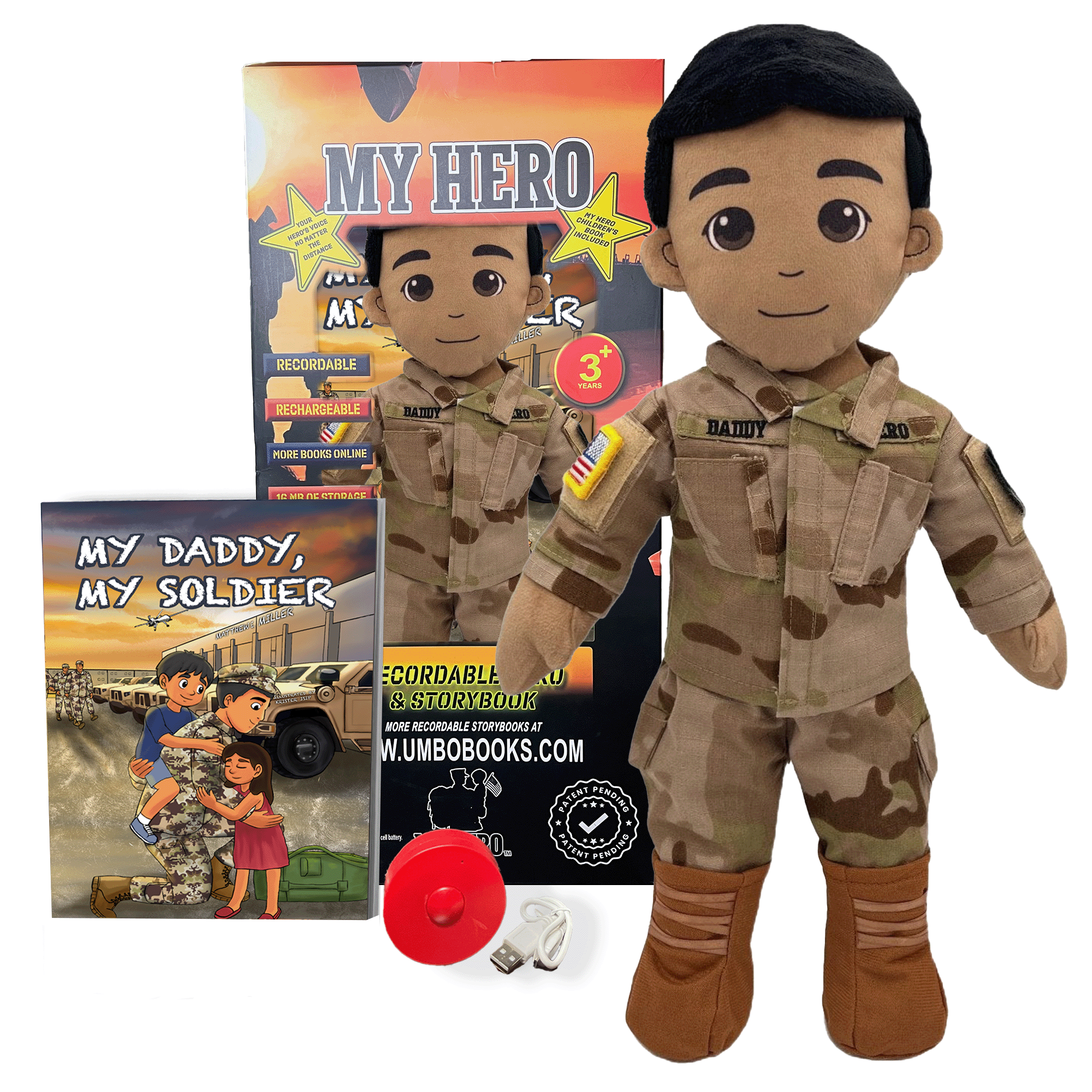 Customizable & Recordable My Hero Soldier: Plush Army Daddy Doll - MY HERO