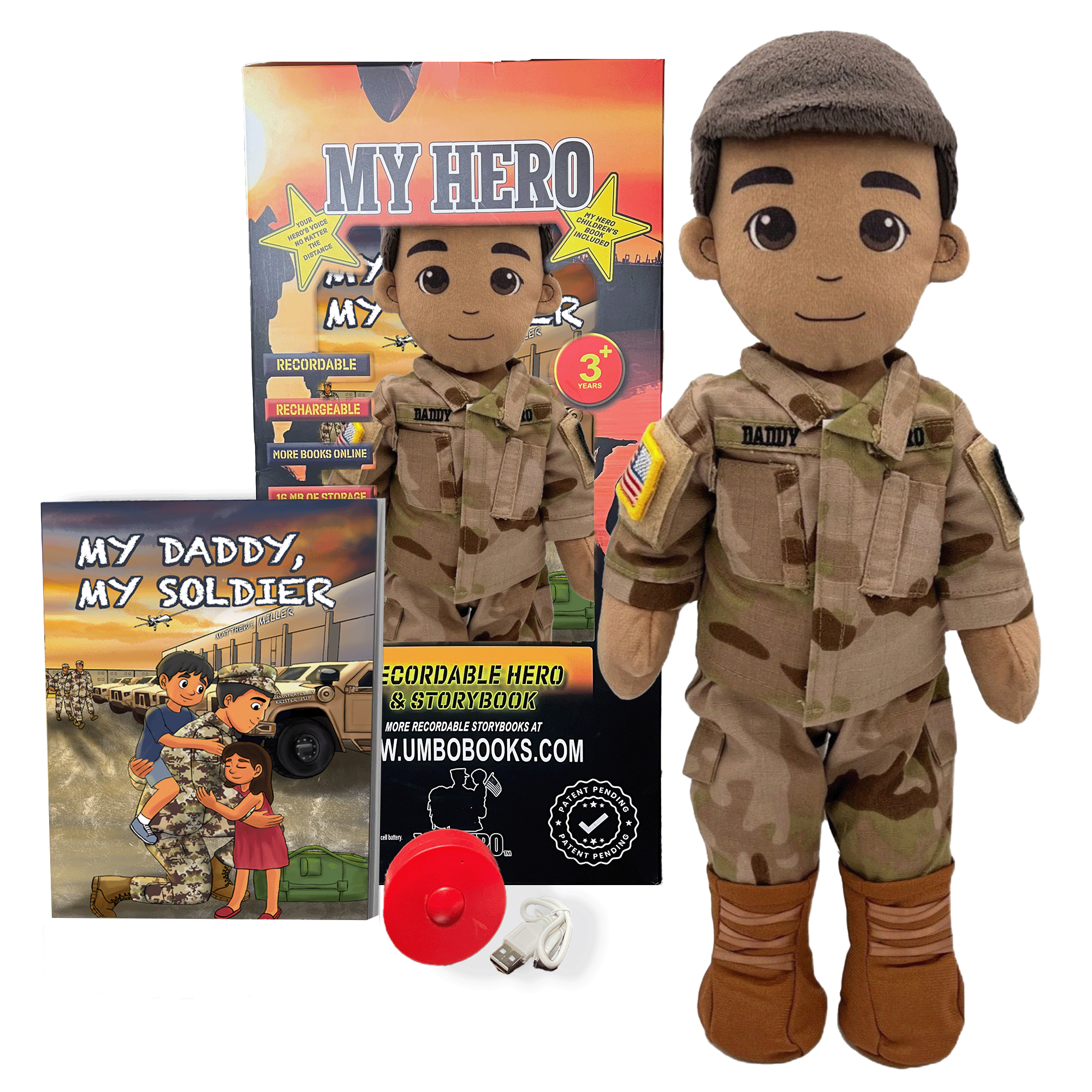 Customizable & Recordable My Hero Soldier: Plush Army Daddy Doll - MY HERO