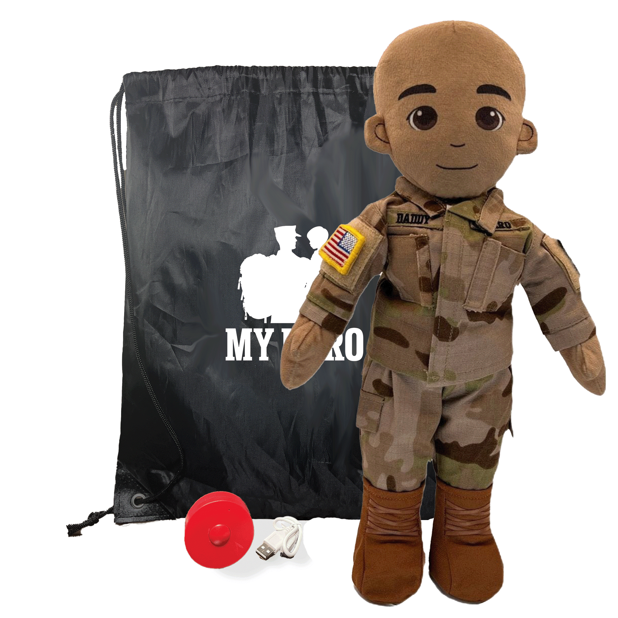 Customizable & Recordable My Hero Soldier: Plush Army Daddy Doll - MY HERO