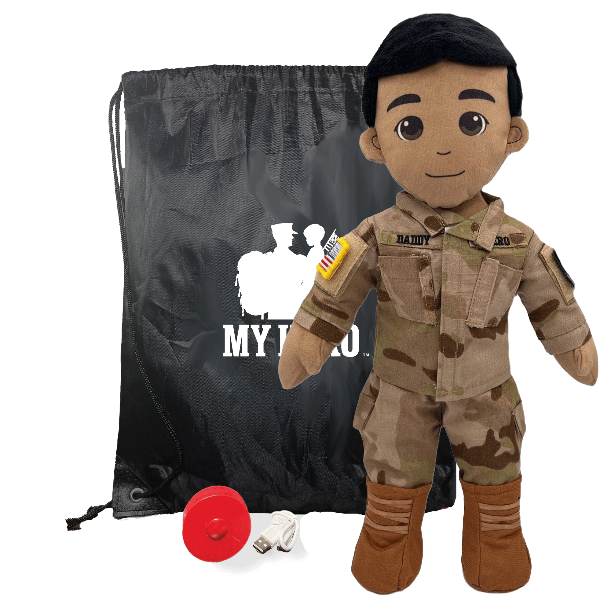 Customizable & Recordable My Hero Soldier: Plush Army Daddy Doll - MY HERO