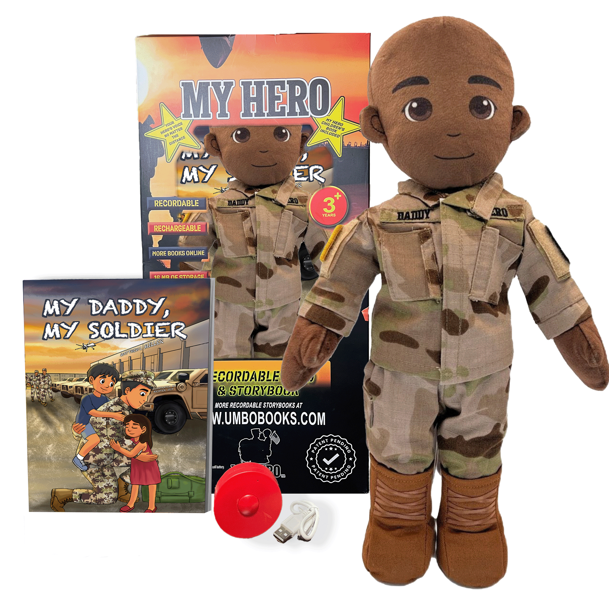 Customizable & Recordable My Hero Soldier: Plush Army Daddy Doll - MY HERO