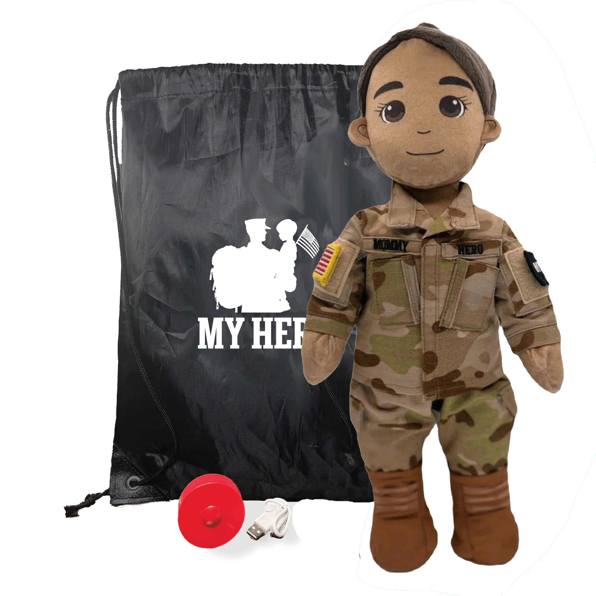 Customizable & Recordable My Hero Soldier: Plush Army Mommy Doll - MY HERO