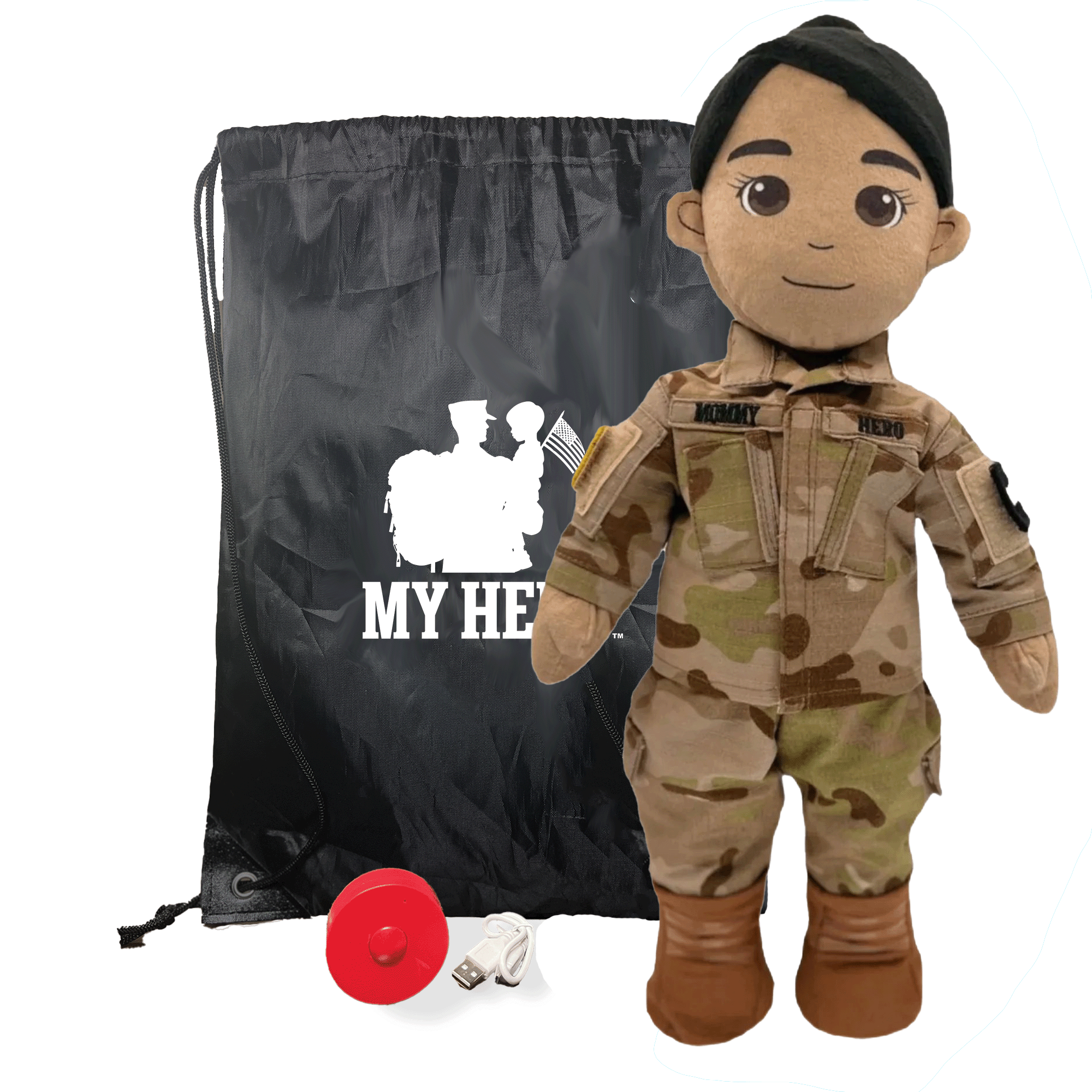 Customizable & Recordable My Hero Soldier: Plush Army Mommy Doll - MY HERO