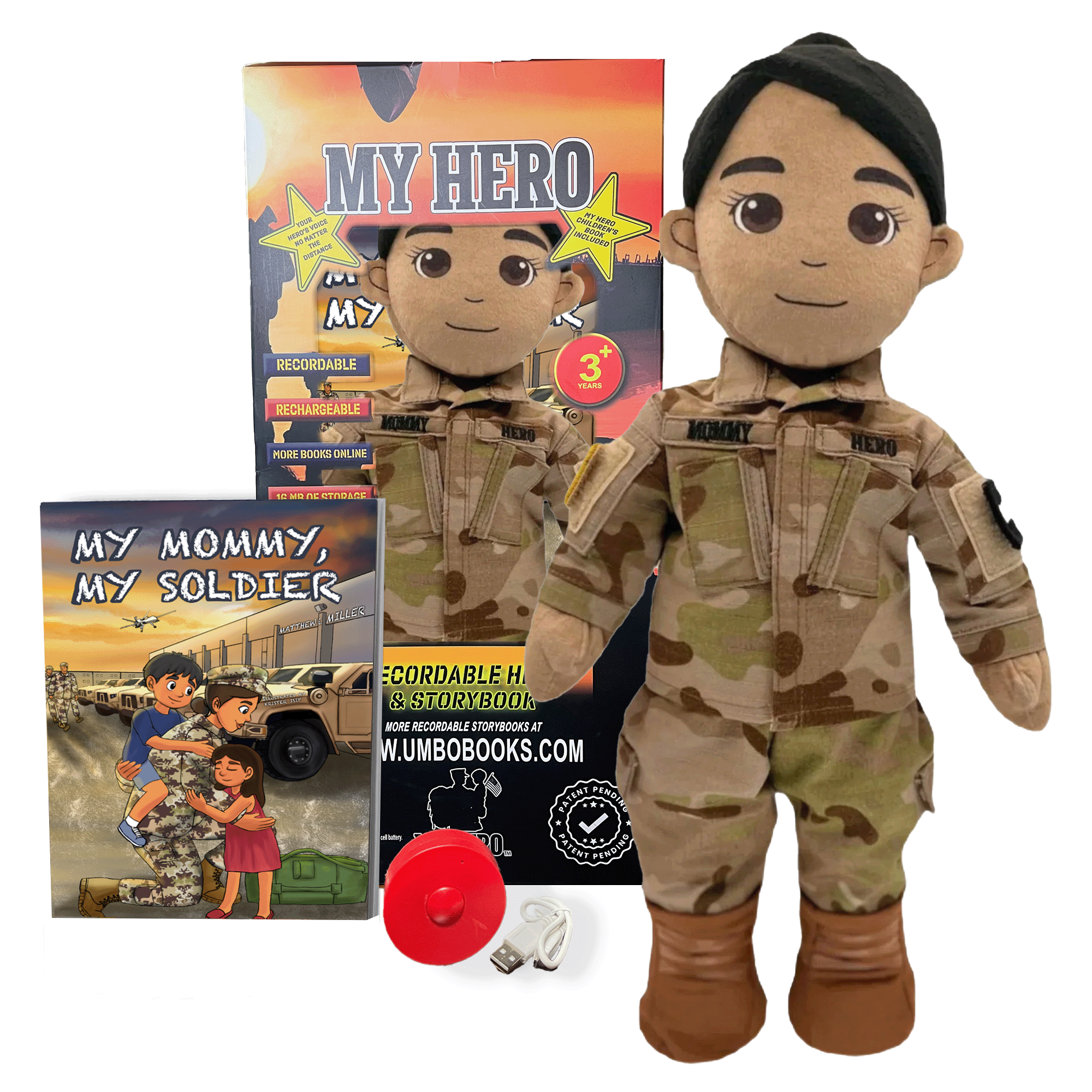 Customizable & Recordable My Hero Soldier: Plush Army Mommy Doll - MY HERO