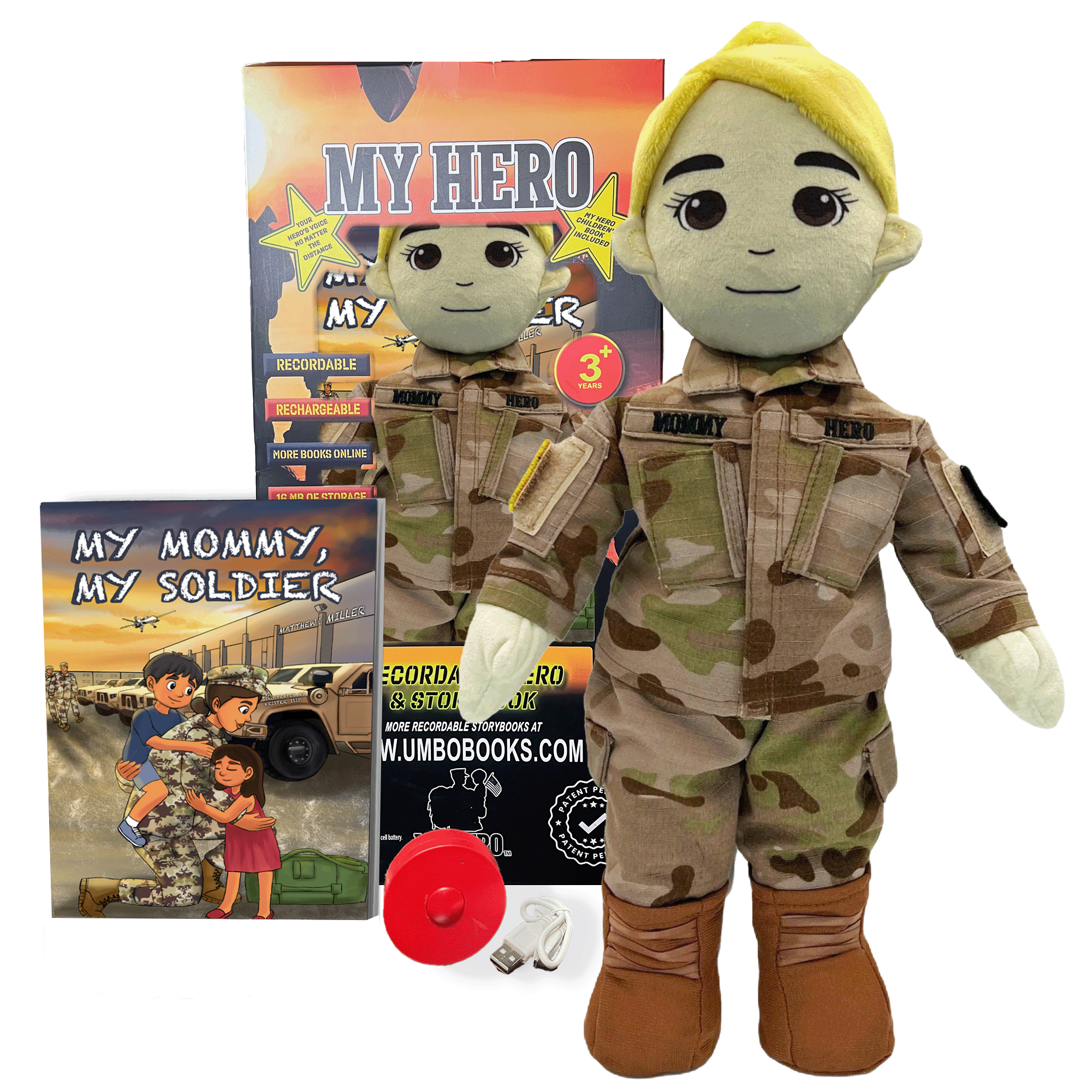 Customizable & Recordable My Hero Soldier: Plush Army Mommy Doll - MY HERO