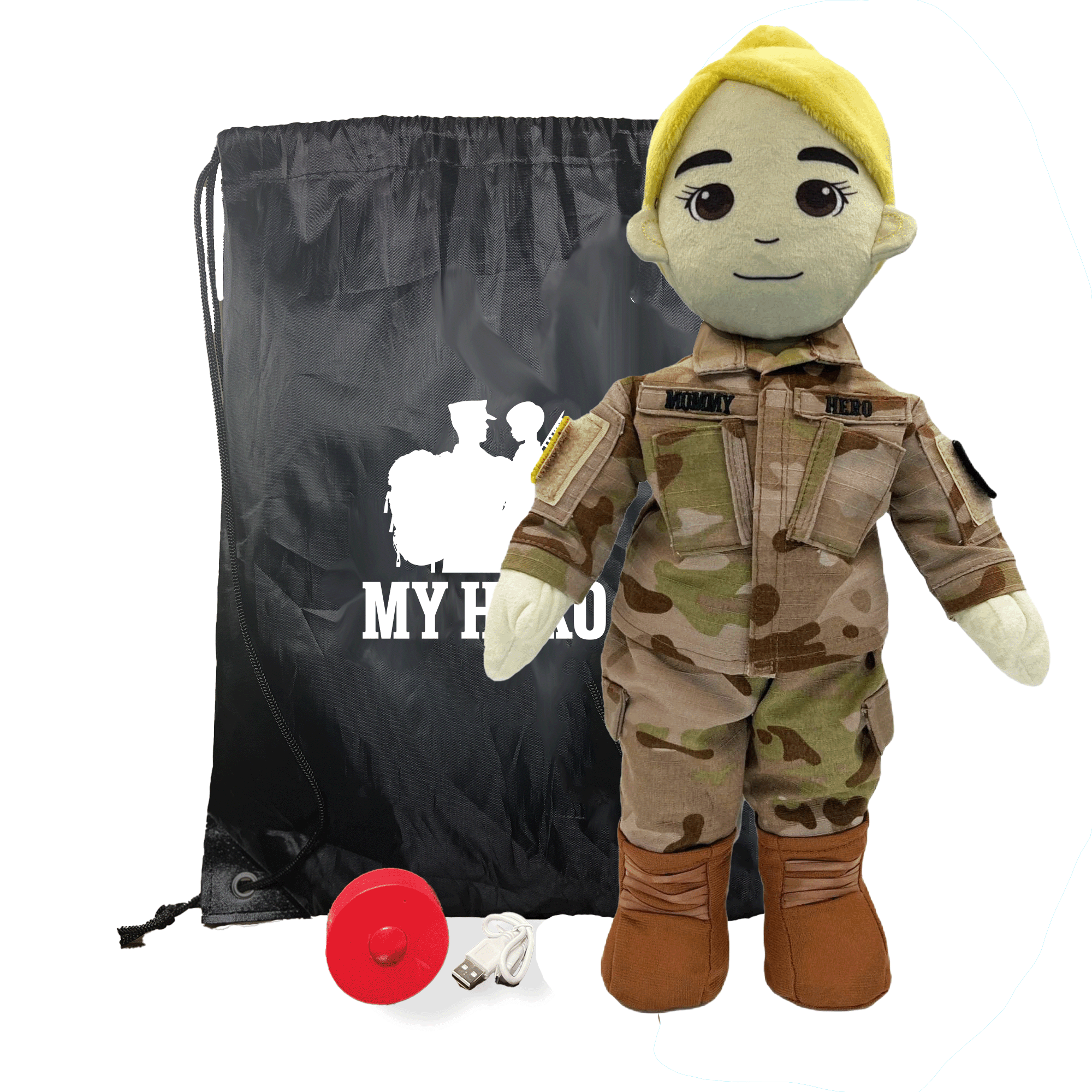 Customizable & Recordable My Hero Soldier: Plush Army Mommy Doll - MY HERO