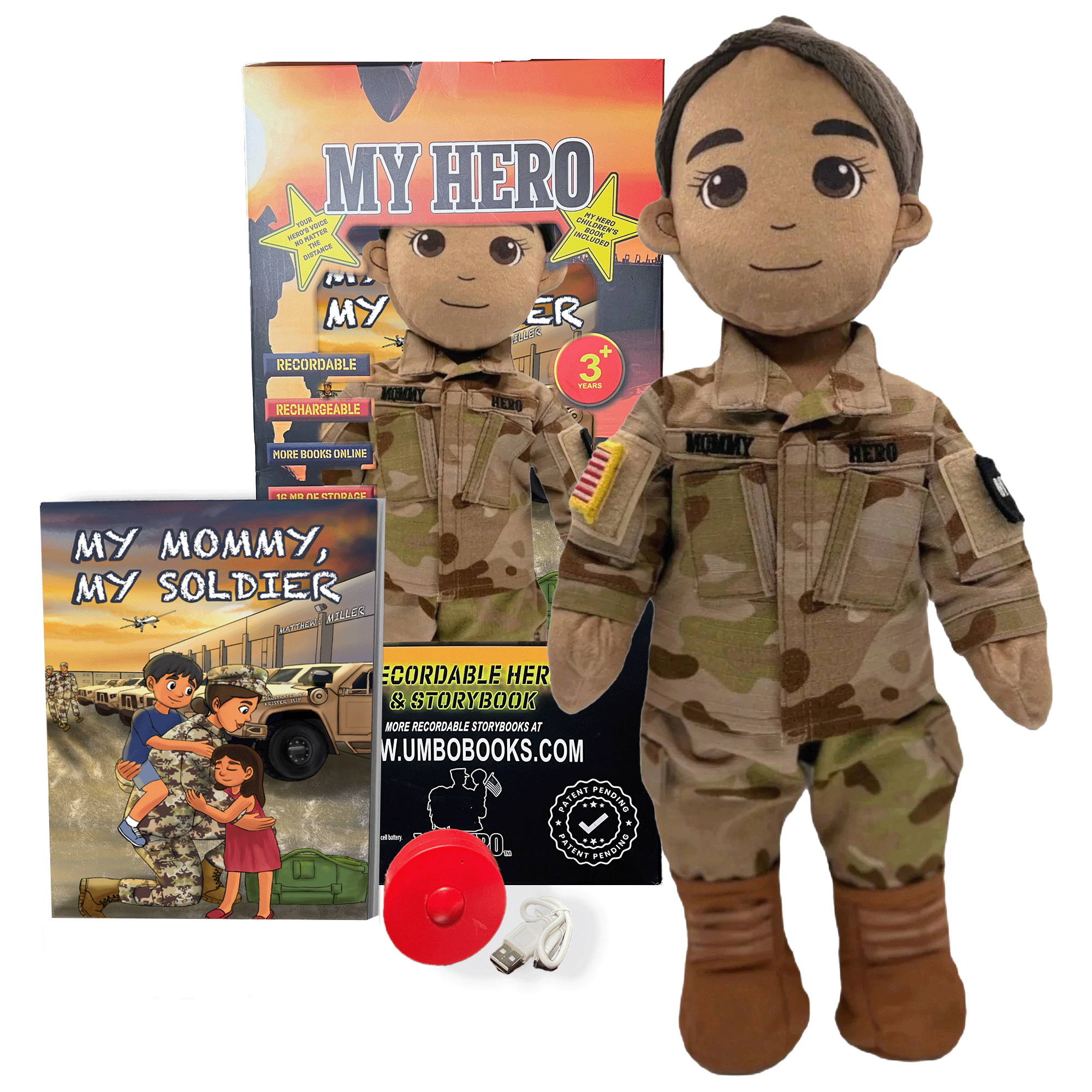 Customizable & Recordable My Hero Soldier: Plush Army Mommy Doll - MY HERO