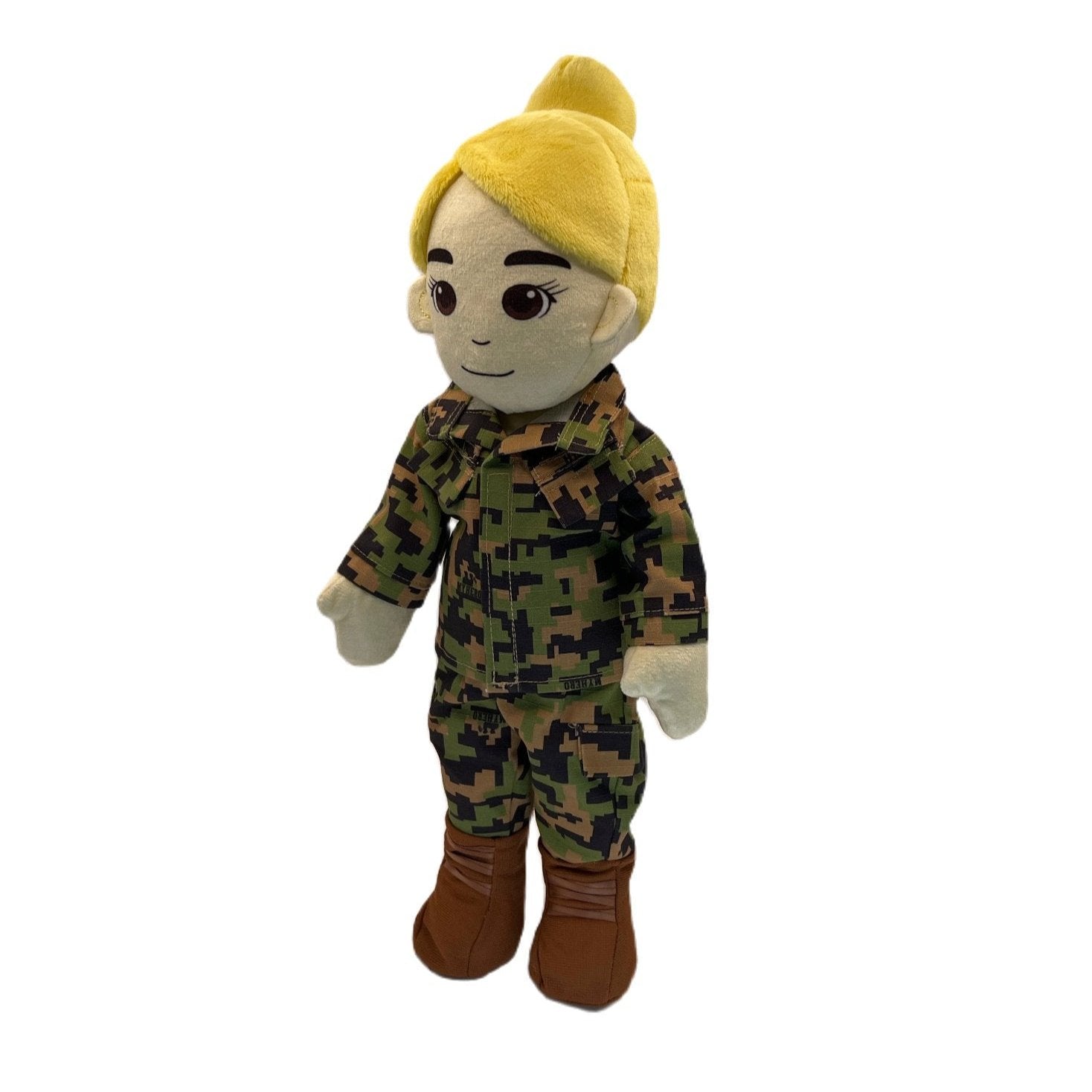 MY HERO Marine Mommy deployment doll in authentic uniform recordable plush doll to keep military families connected during deployment

Marine-themed MY HERO recordable deployment doll plush Mommy doll to comfort children and share messages during Marine deployments

Close-up of MY HERO Marine Mommy deployment doll with recordable audio offering connection and comfort to Marine families during deployment

Marine Daddy doll by MY HERO a plush recordable deployment doll for children to stay connected with depl