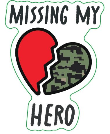 Missing My Hero Navy Sticker - MY HERO